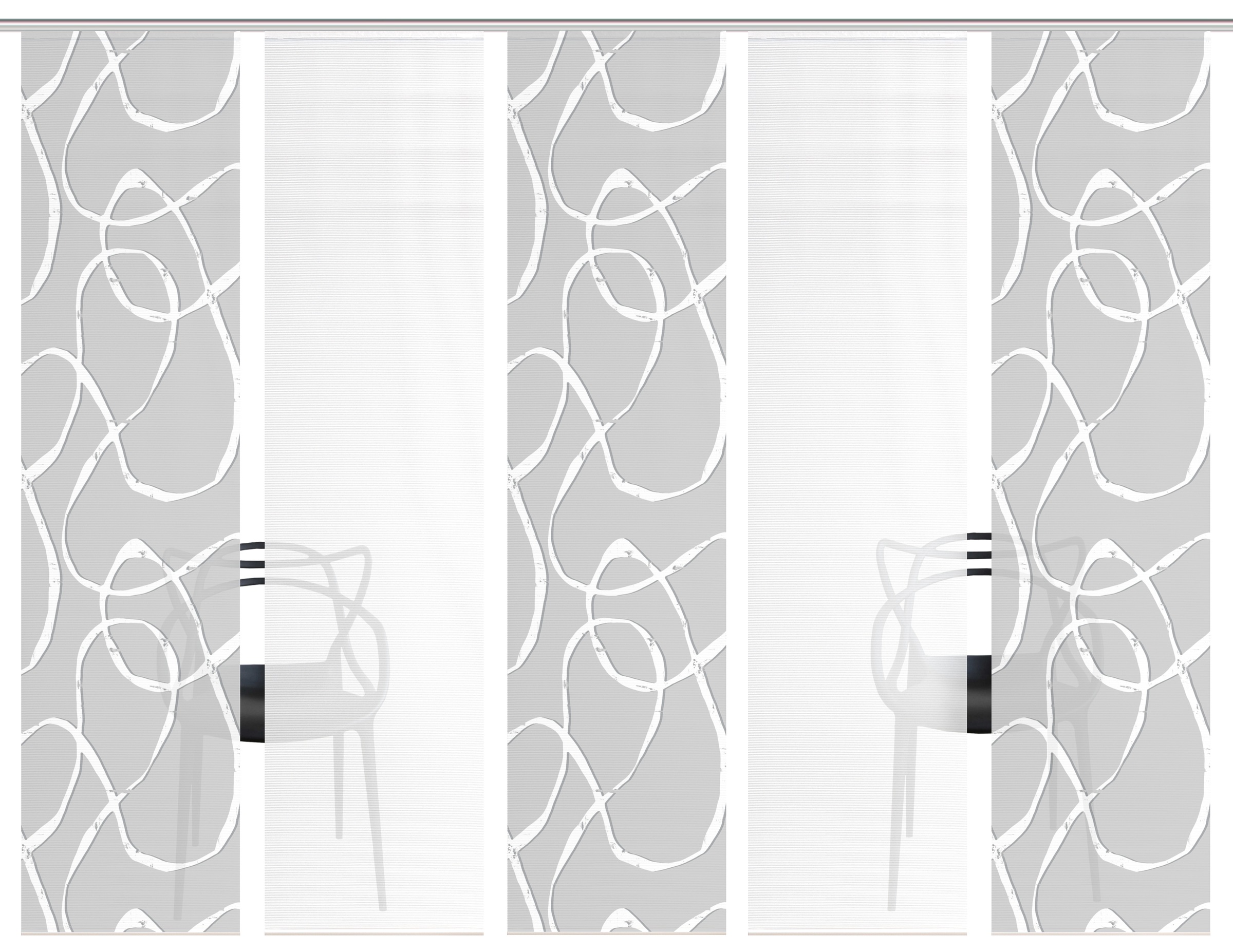 Vision S Schiebegardine »OPHELIA« Paneelwagen 5 Stk. tlg. Schiebevorhang,Bambusoptik,Digitaldruck,SET