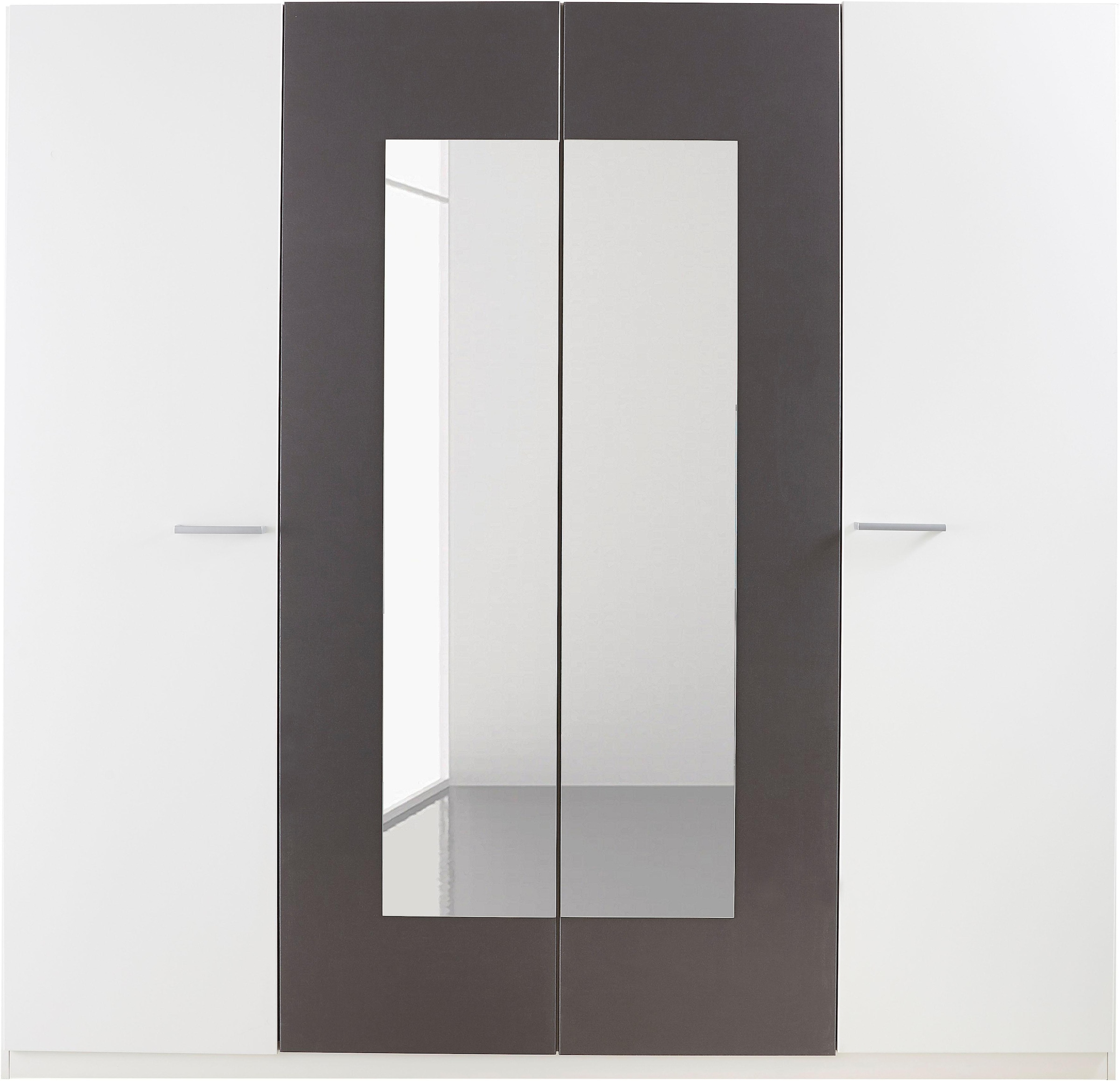 rauch Drehtürenschrank »Kleiderschrank Schrank Garderobe Wäscheschrank Schlafzimmer BORBA« Breite/Höhe/Tiefe: 225/210/54 cm,  optional mit Absetzung in Graumetallic MADE IN GERMANY