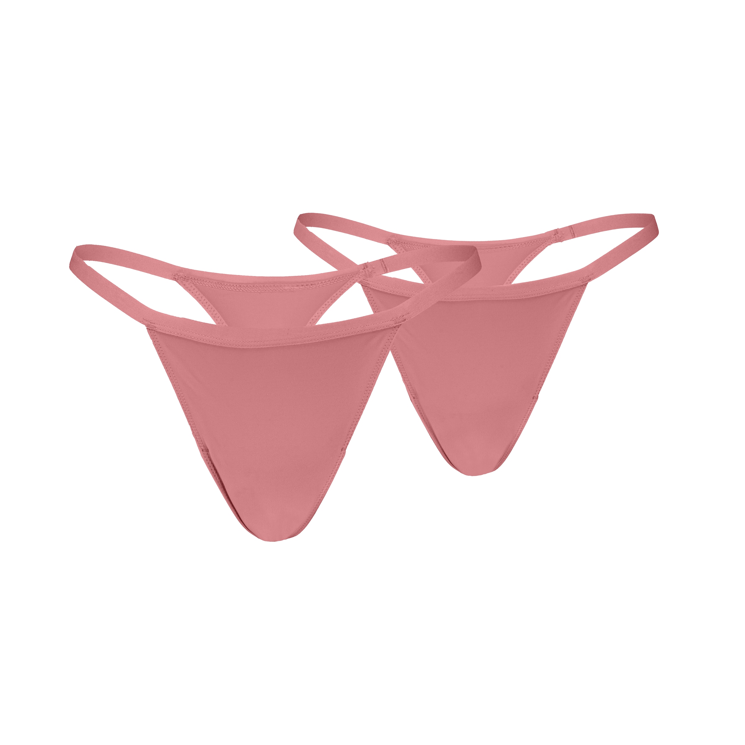 PUMA String "PUMA WOMEN MICROFIBER TANGA STRINGS 2P" mit elastischem Bund, Logodruck hinten, Mid-Rise Design