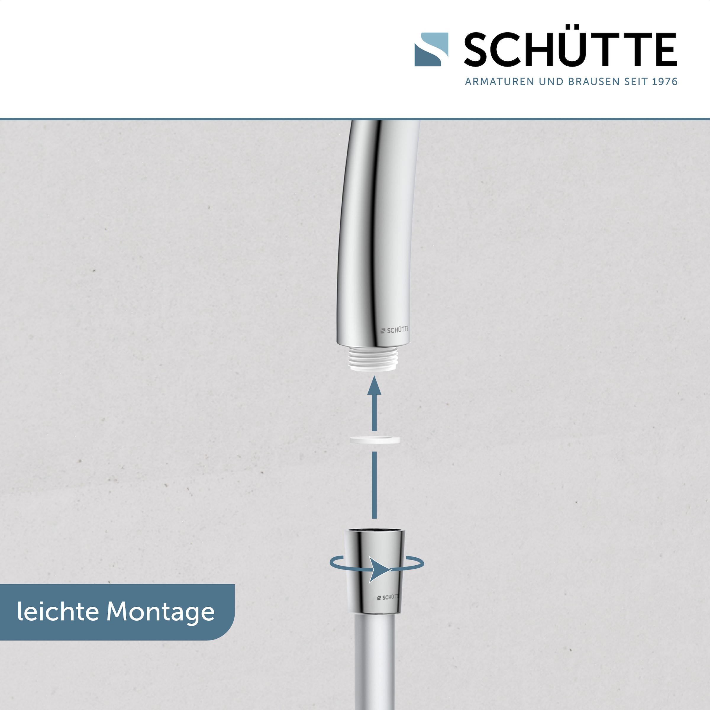 Schütte Brausegarnitur »TORINO« Handbrause-Set, Handbrause, Brauseschlauch, Komplett-Set