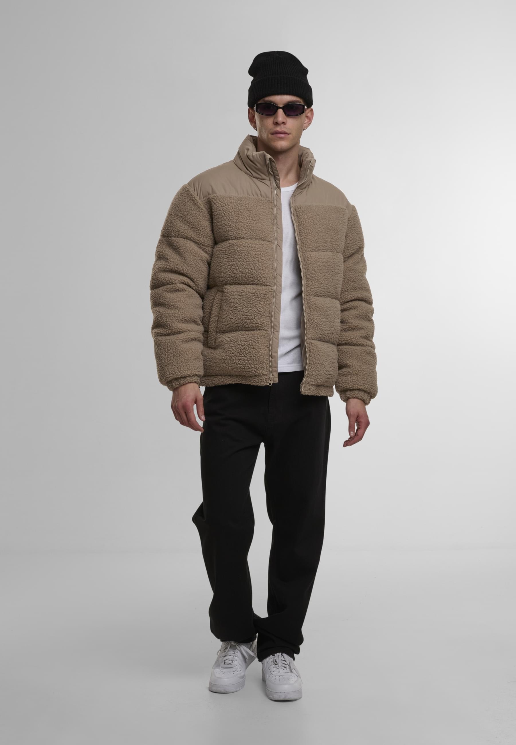 URBAN CLASSICS Winterjacke »Urban Classics Teddy Puffer Jacket«, (1 St.), ohne Kapuze