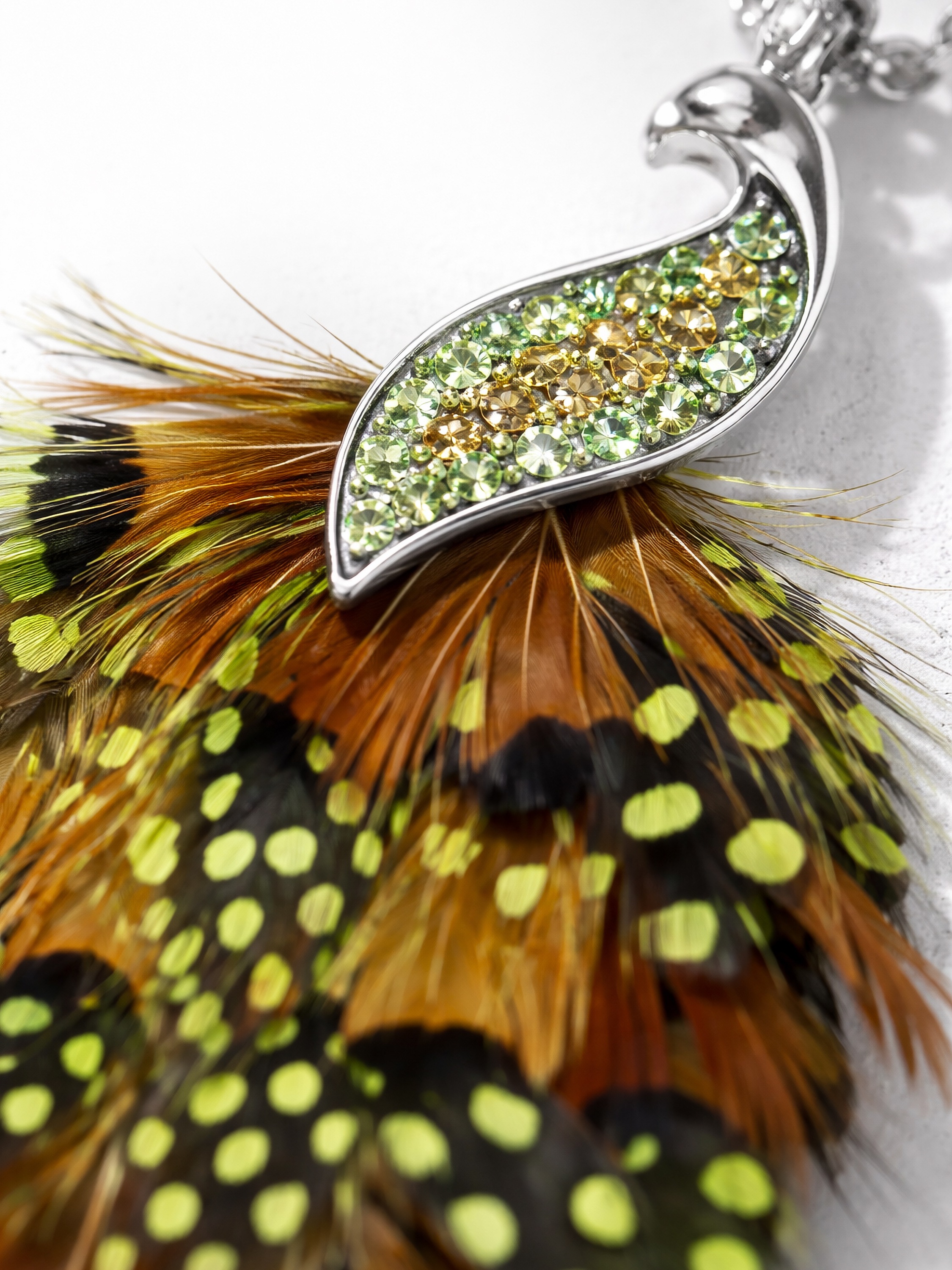 COLLEZIONE ALESSANDRO Lange Kette »Peacock« mit Pfauanhänger