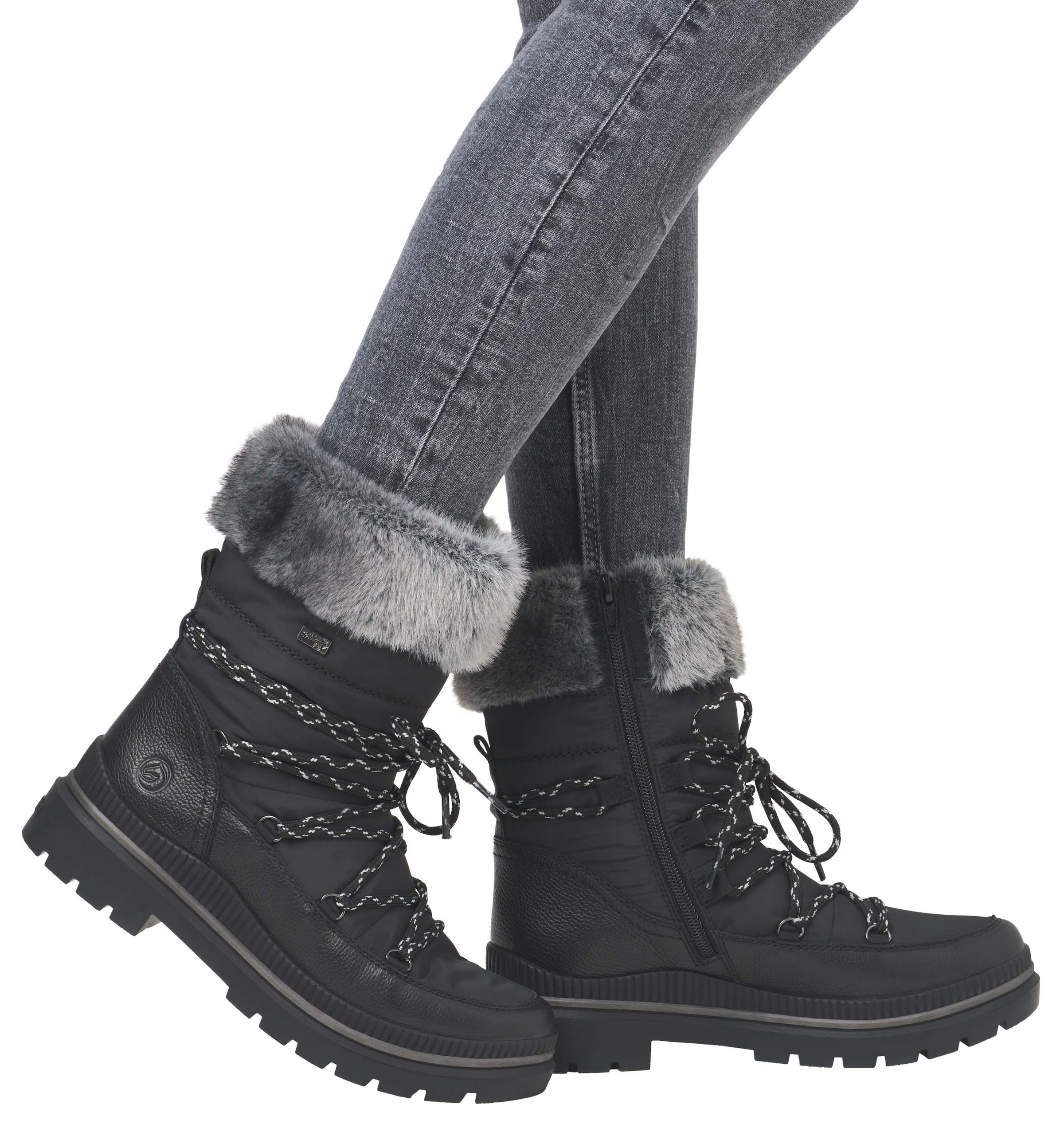 Remonte Winterboots, Blockabsatz, Winterstiefelette mit wasserabweisender TEX-Membran