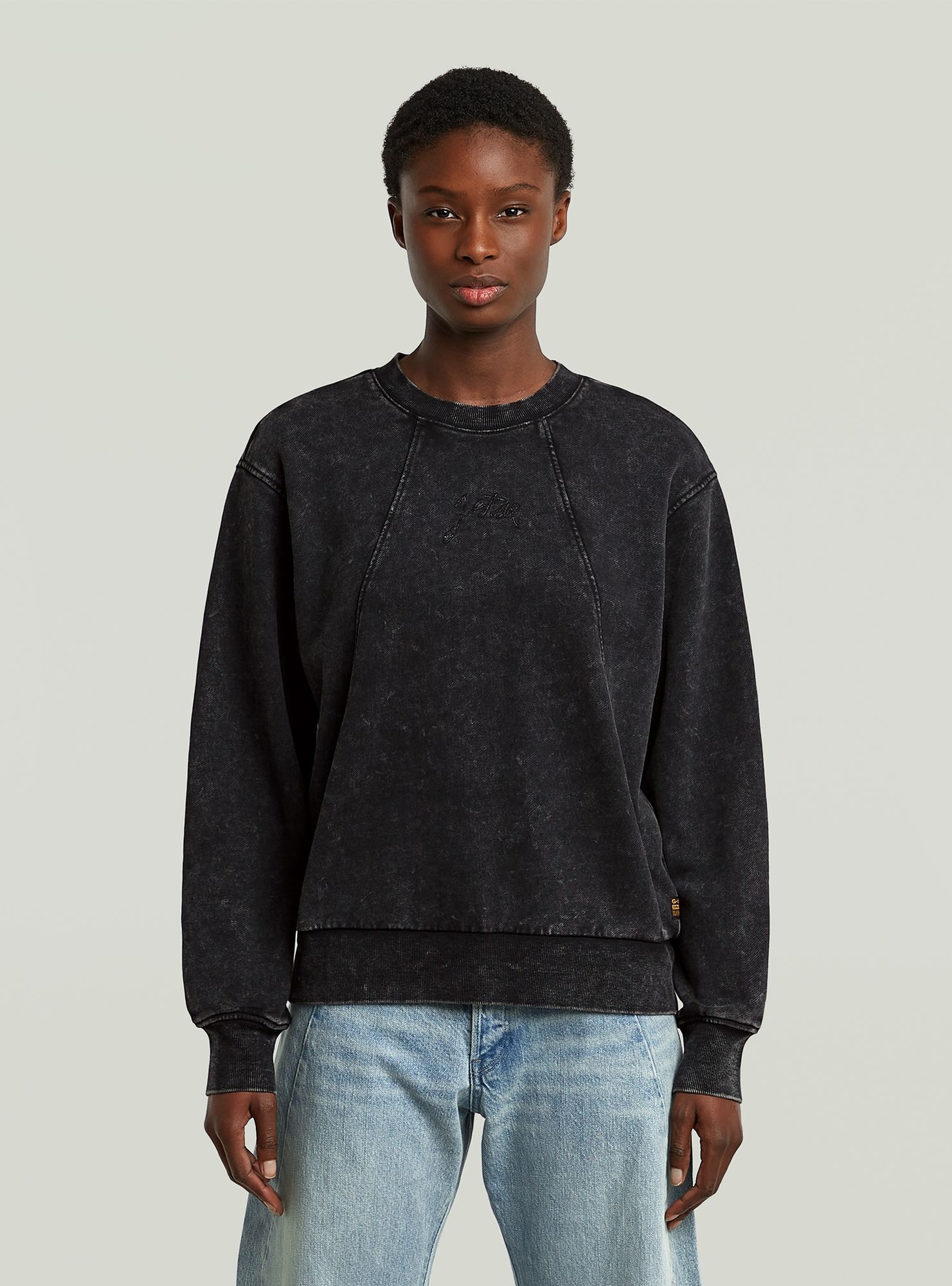 G-STAR Longpullover "Washed A-Line Script Sweater" günstig online kaufen