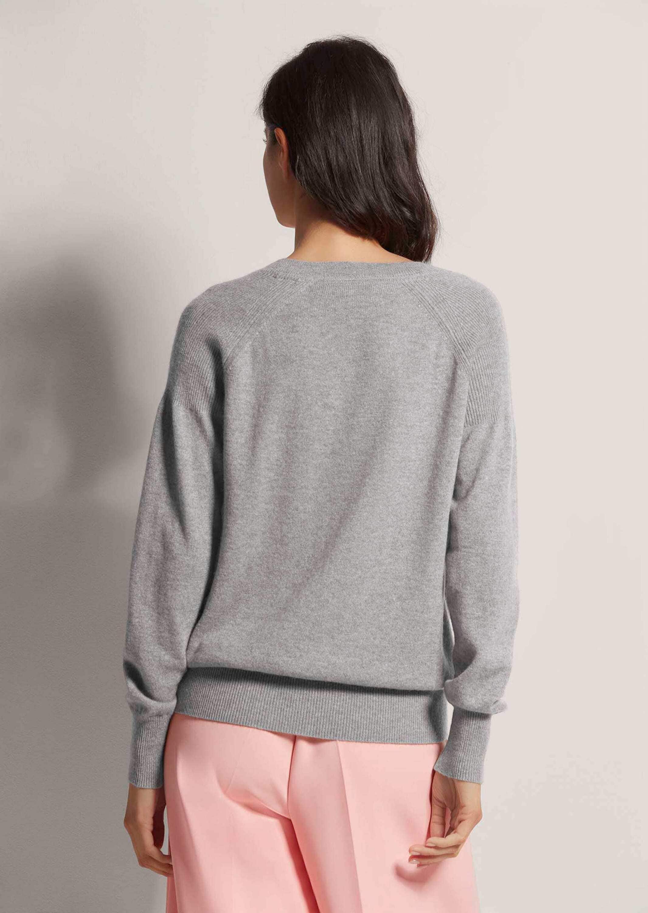 MADELEINE Longpullover »Pullover Strick Kaschmirpullover mit V-Ausschnitt«