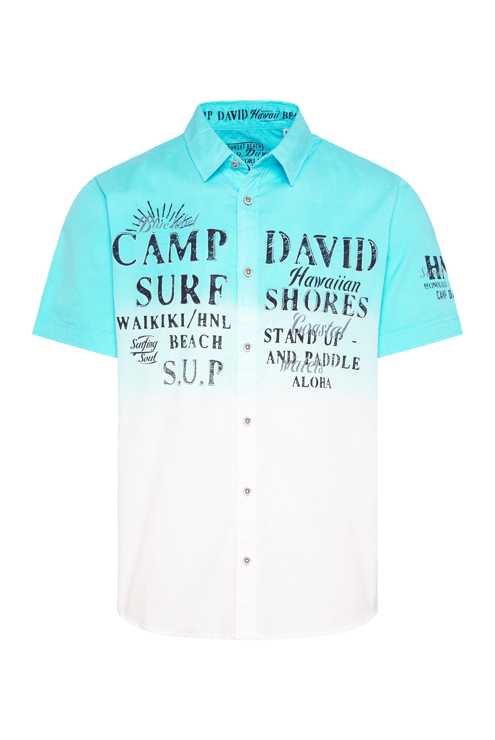 CAMP DAVID Kurzarmhemd, mit Kentkragen