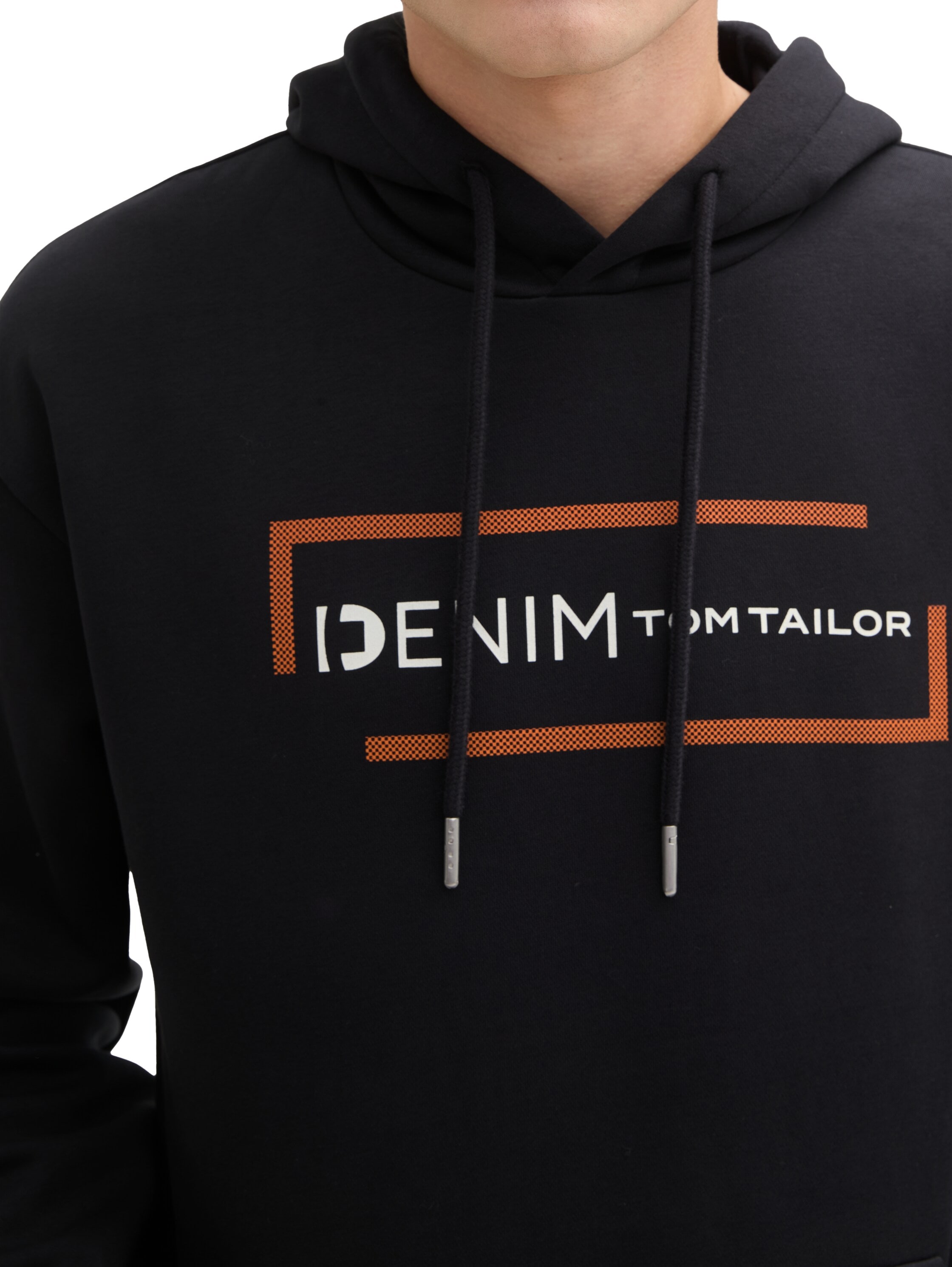 TOM TAILOR Denim Hoodie, mit großem Logoprint