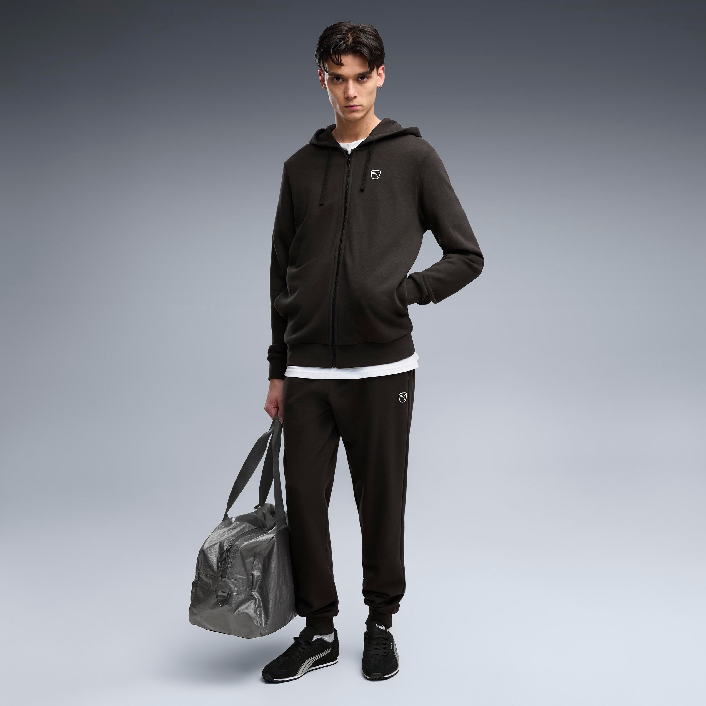 PUMA Trainingsanzug »ESS ELEVATED SUIT FL« 2 mit Kapuze und Stehkragen, aus Baumwolle