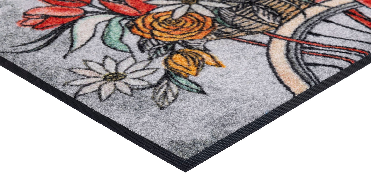 wash+dry by Kleen-Tex Fußmatte »Flower Cruiser«, rechteckig, 7 mm Höhe