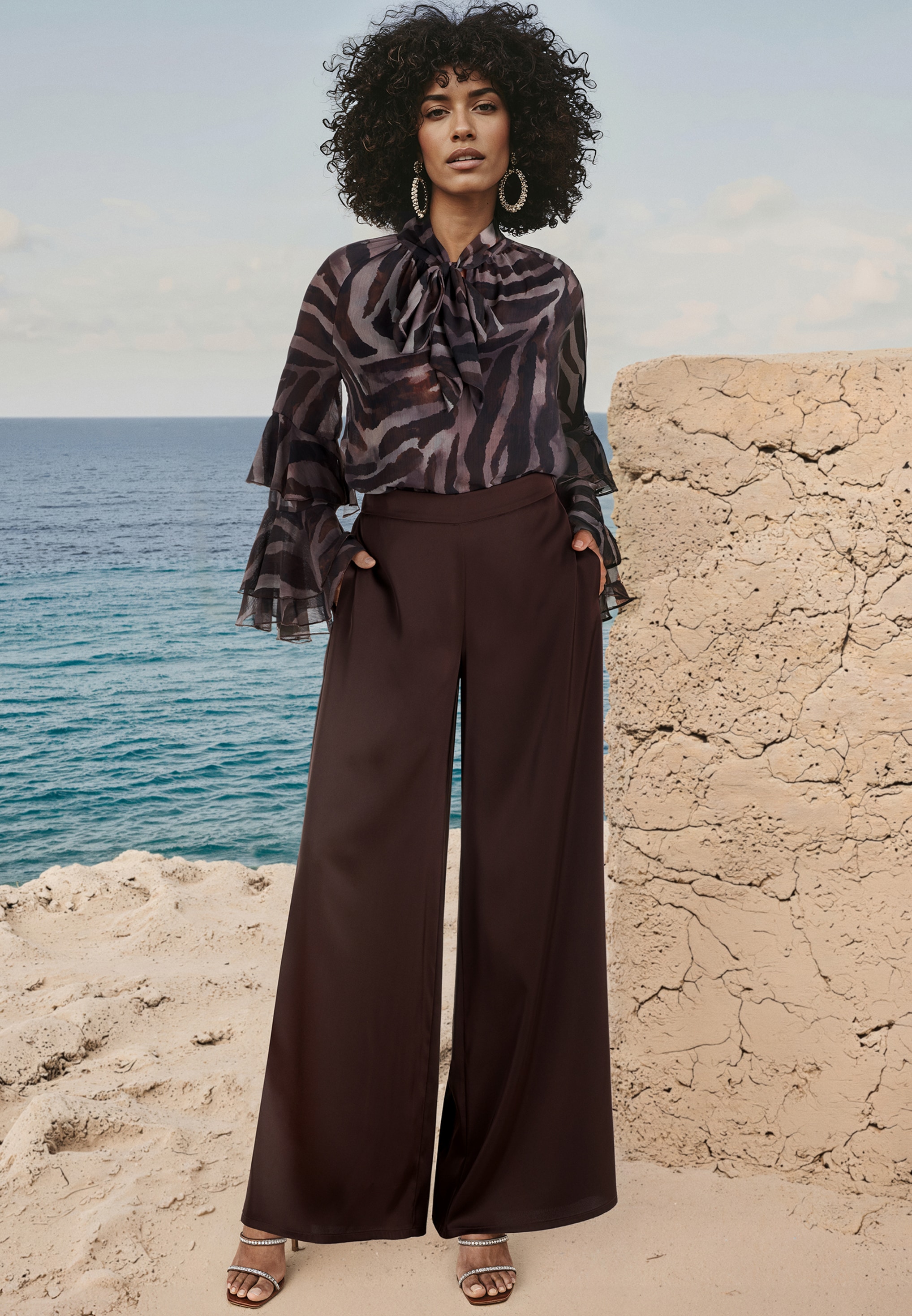 Vera Mont Chiffonbluse »Damen mit Volant«