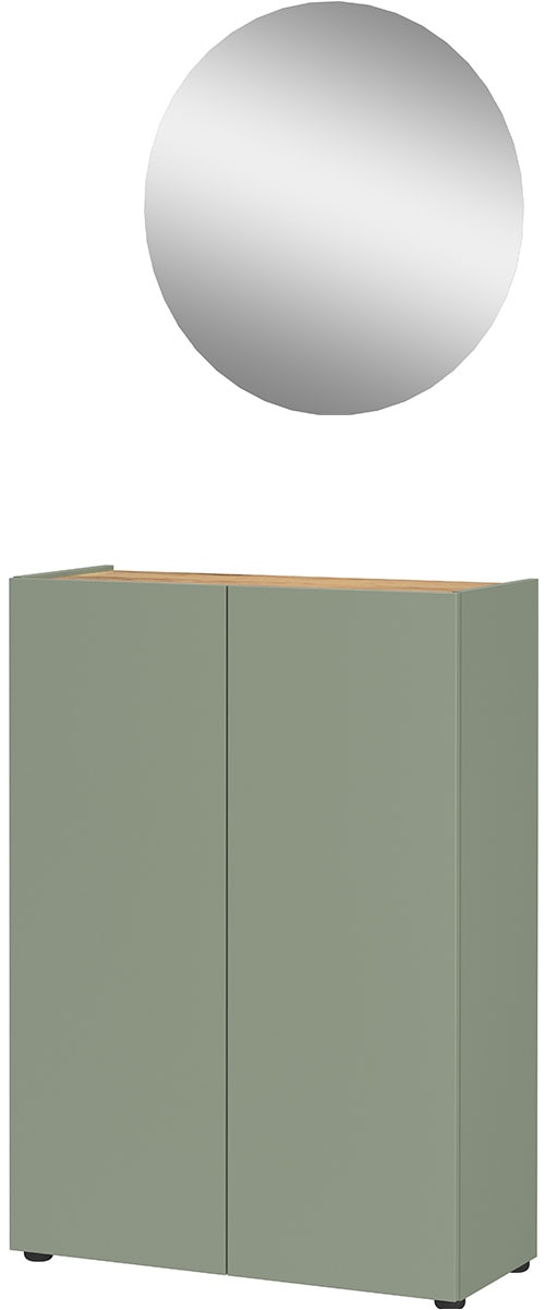 GERMANIA Garderoben-Set "Alviano" 2 Stk. tlg. mit rundem Spiegel, optional günstig online kaufen