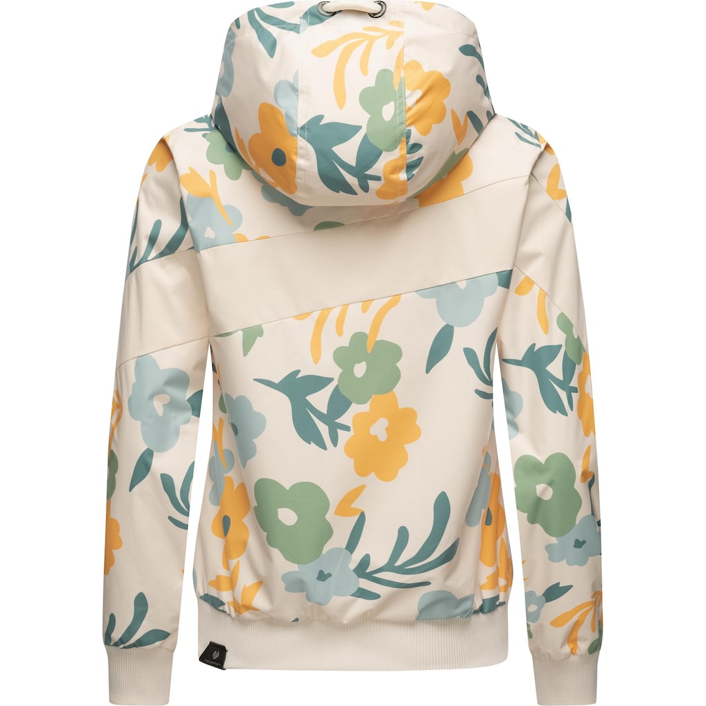 Ragwear Outdoorjacke »Nuggie Block Flower«, mit Kapuze