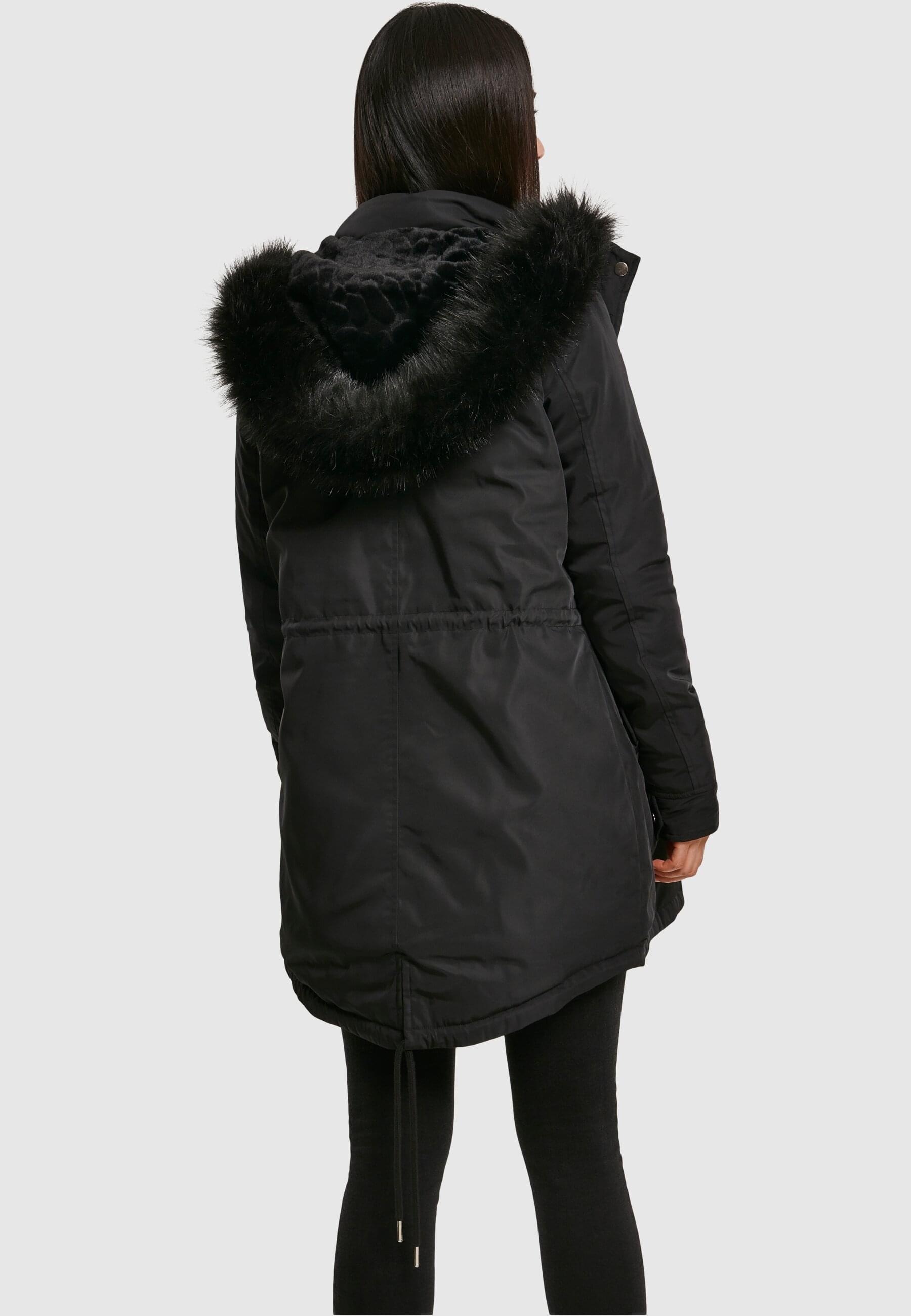 URBAN CLASSICS Winterjacke »Urban Classics Damen Ladies Faux Fur Parka«, (1 St.), mit Kapuze