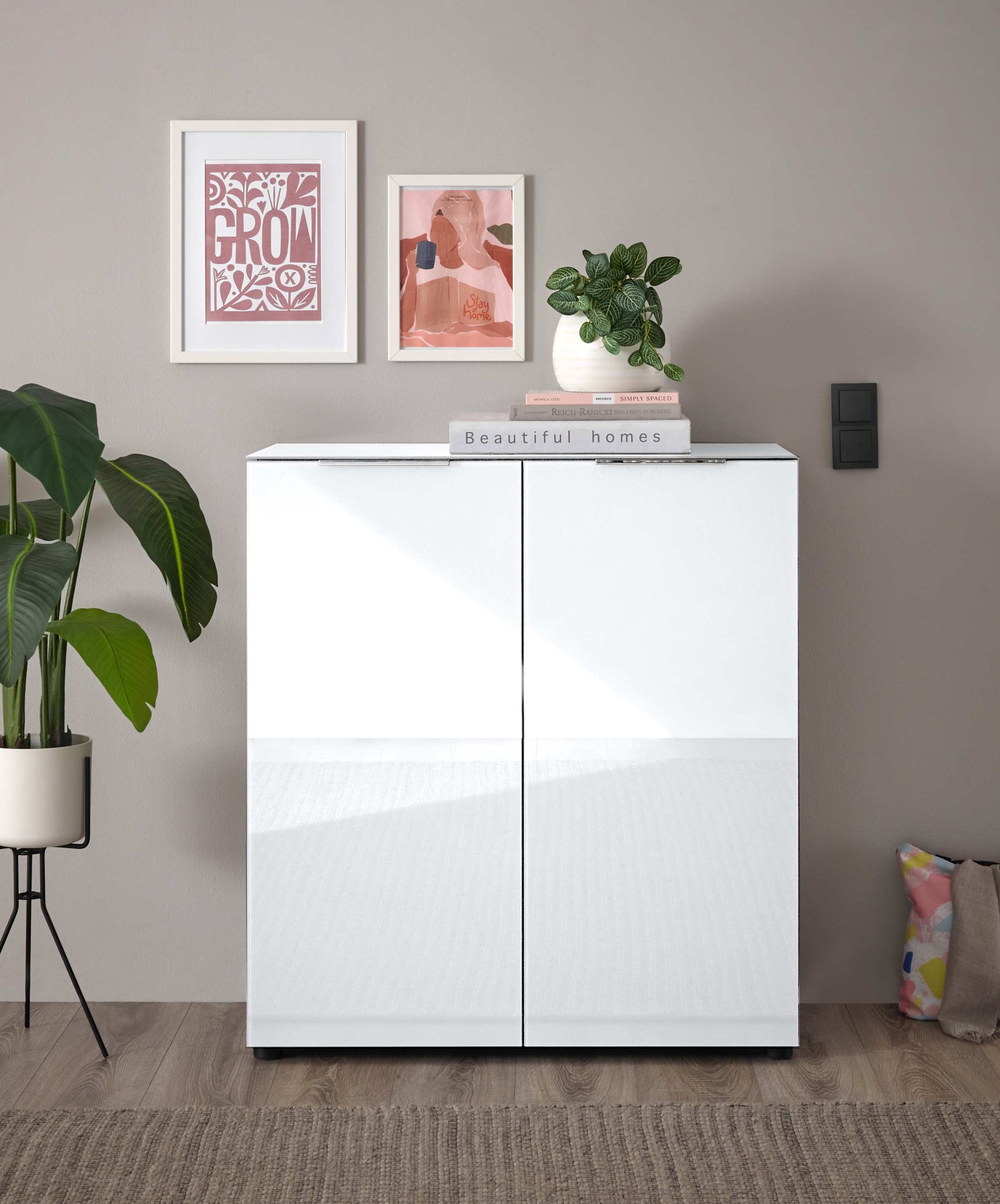HBZ Kommode »Santorin, BxHxT 90x99x40 cm«, (1 St.), Breite 90cm, Softclose für Türen, Melaminbeschichtung