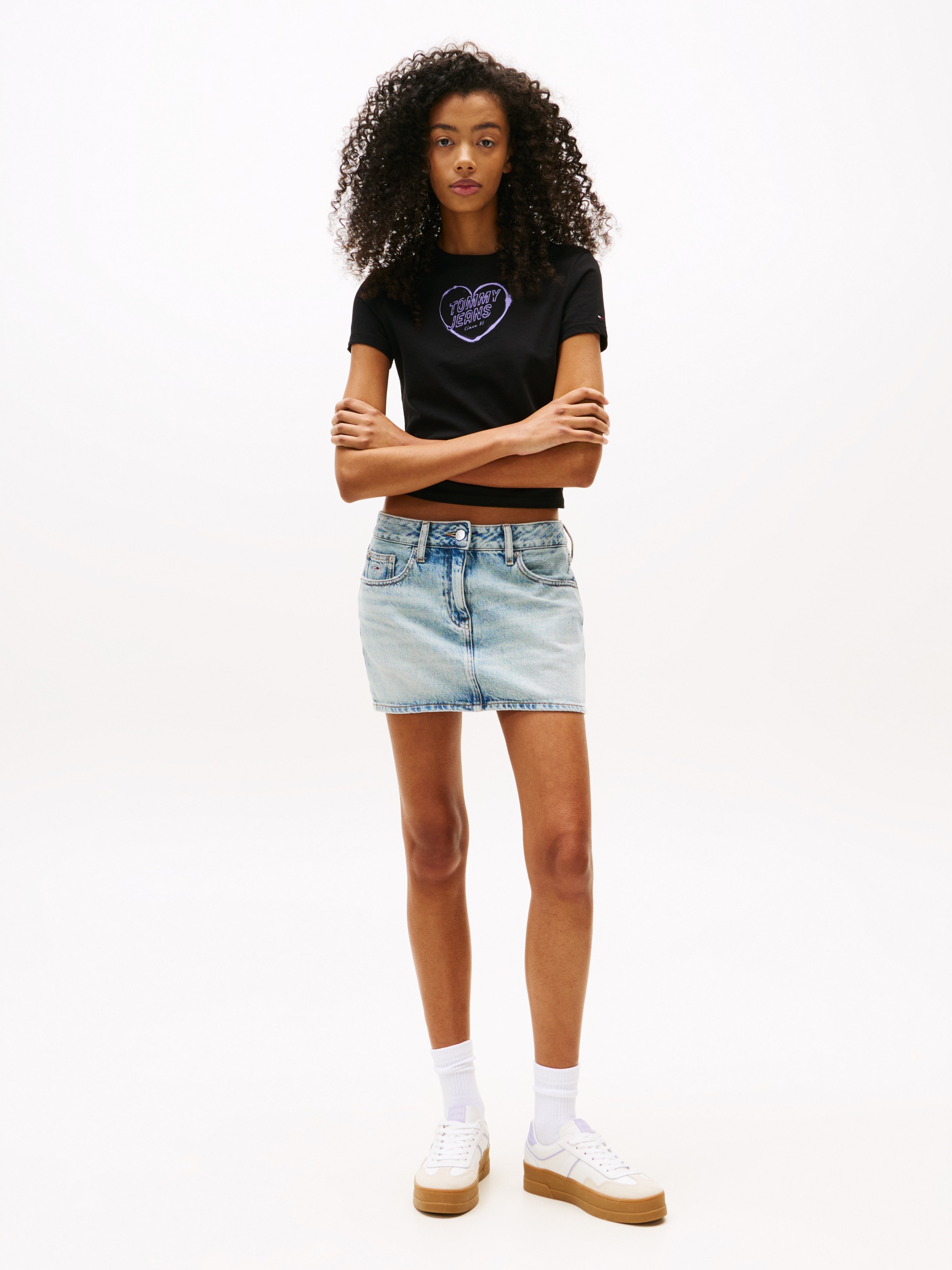 Tommy Jeans Kurzarmshirt "TJW SLIM SH HEART TEE" günstig online kaufen