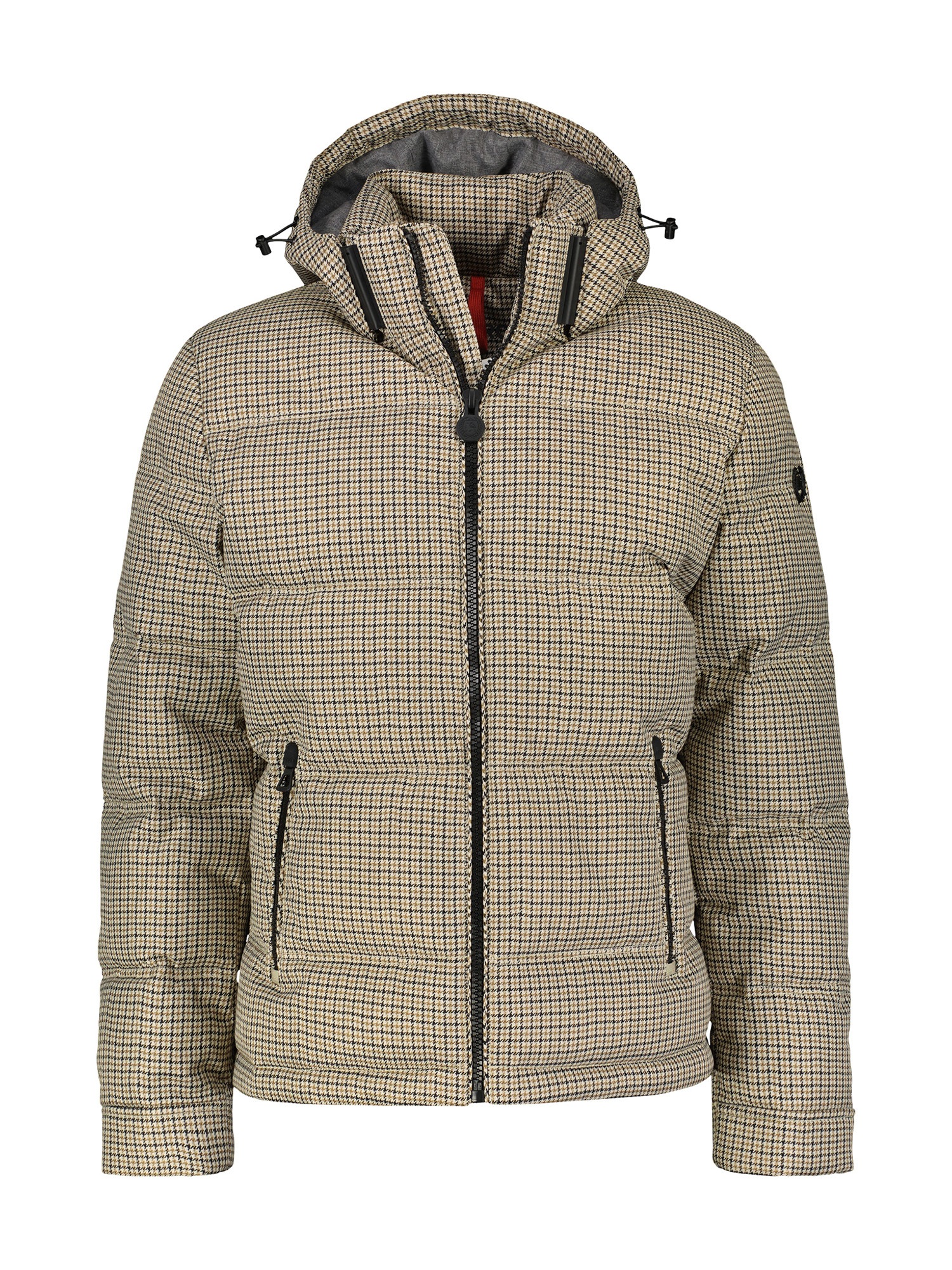 Outdoorjacke »LERROS Steppblouson, kariert«, mit Kapuze