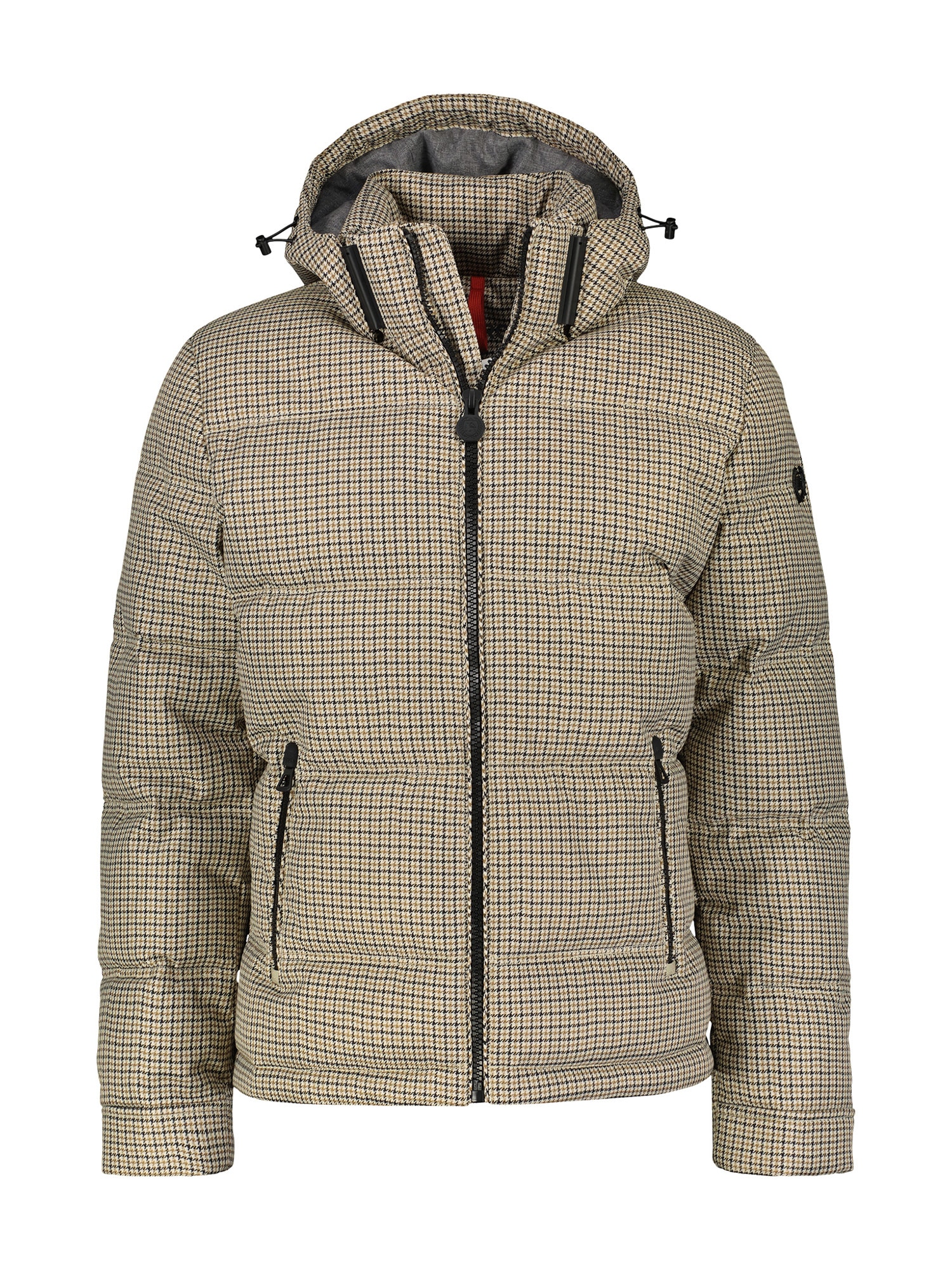 LERROS Outdoorjacke "Steppblouson, kariert" mit Kapuze