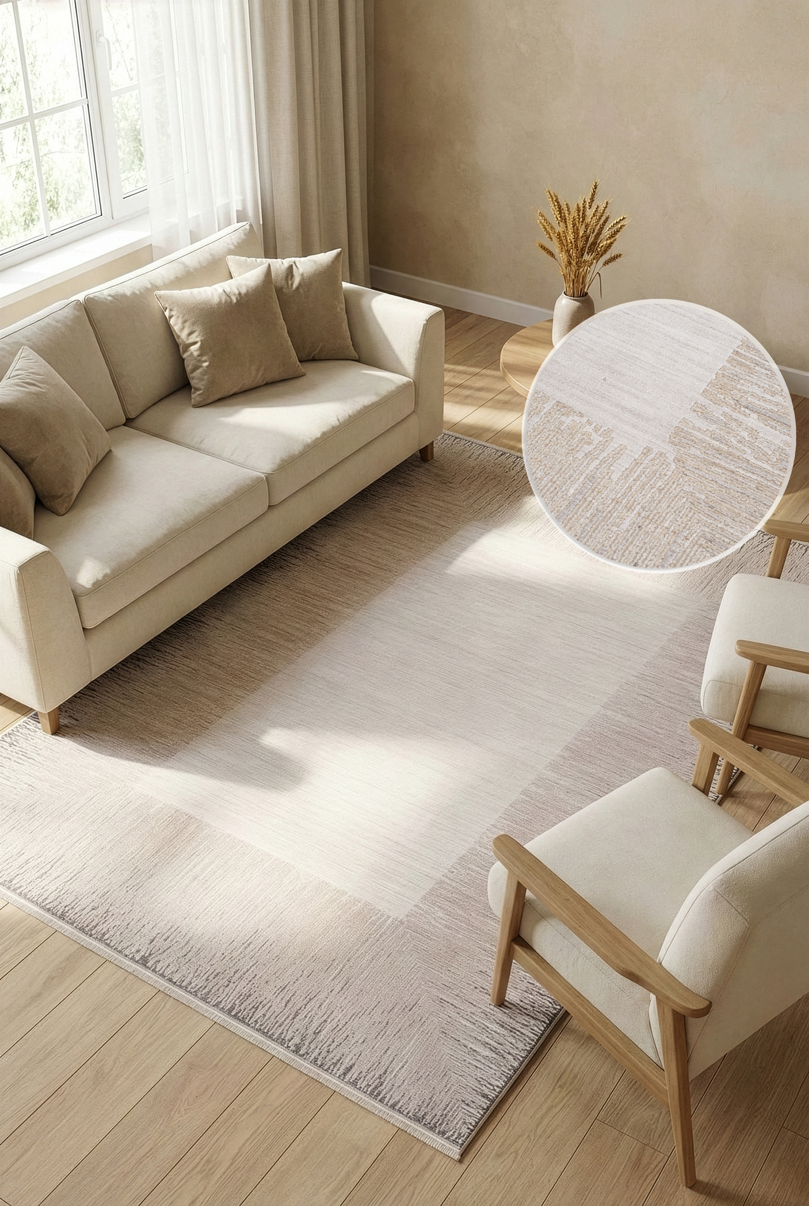 Calvin Klein home Teppich "Passages, mit Fransen, Designerteppich" rechteckig 5 mm Höhe Rahmen, meliert, Wohnzimmer, Schlafzimmer, Esszimmer