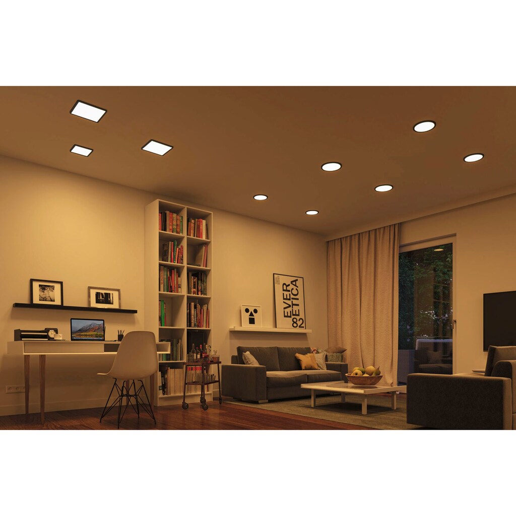 Paulmann LED Bad-Einbauleuchte »Areo«, Schutzart IP44 spritzwassergeschützt, Smart Home, dimmbar, Gr. ca. 17,5 x 17,5 cm