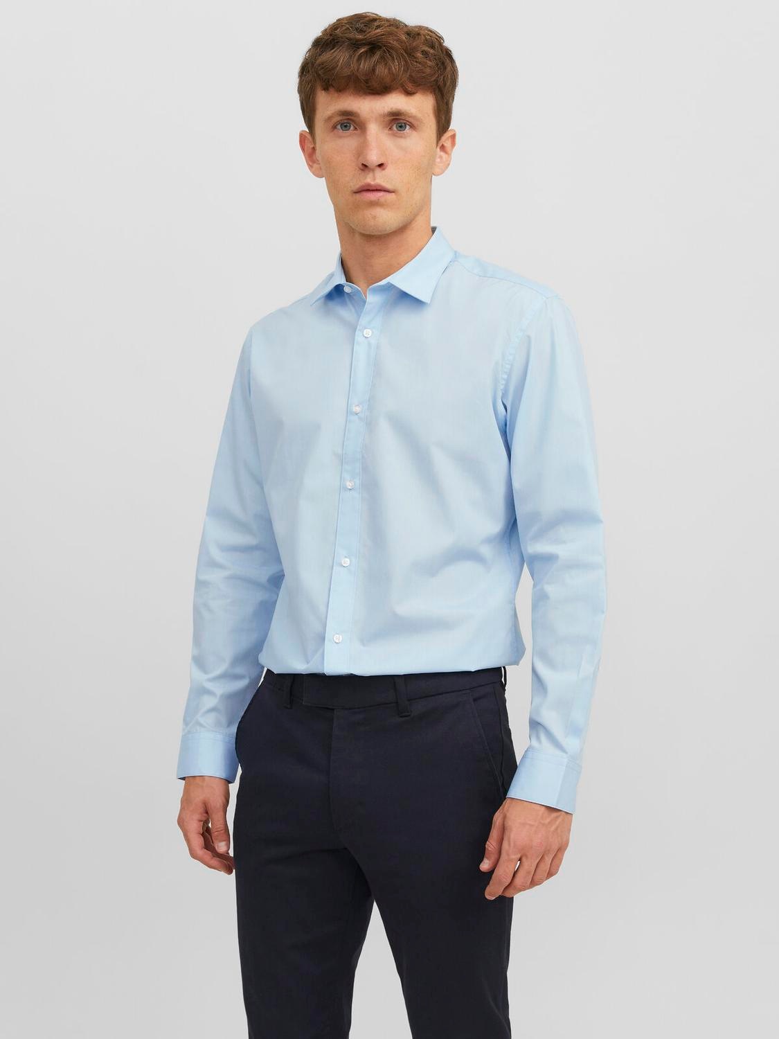 Jack & Jones Langarmhemd "JJJOE SHIRT LS PLAIN" Materialmix, slim fit günstig online kaufen