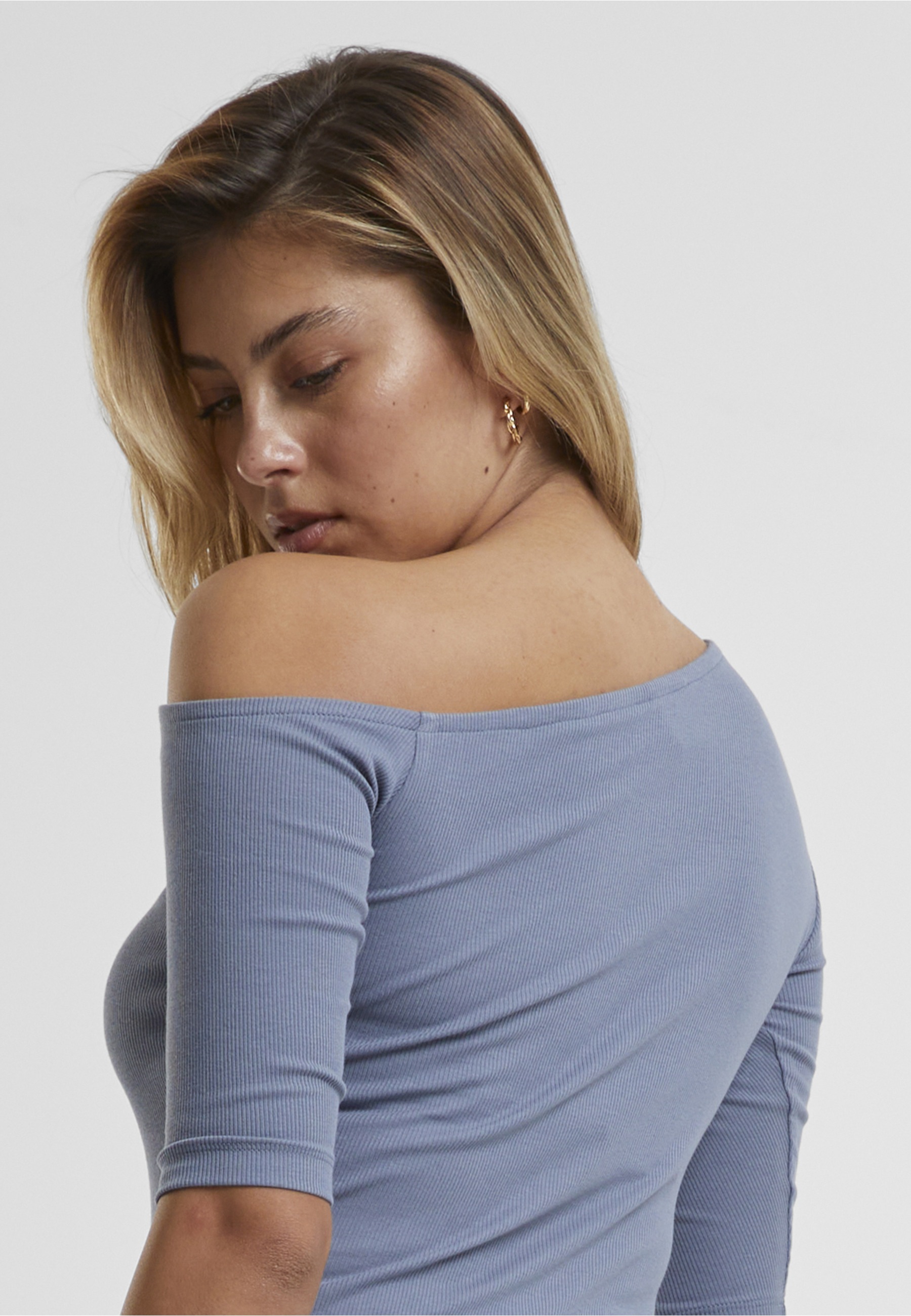 URBAN CLASSICS T-Shirt »Urban Classics Ladies Organic Asymmetric Rib Tee« 1 Stk.