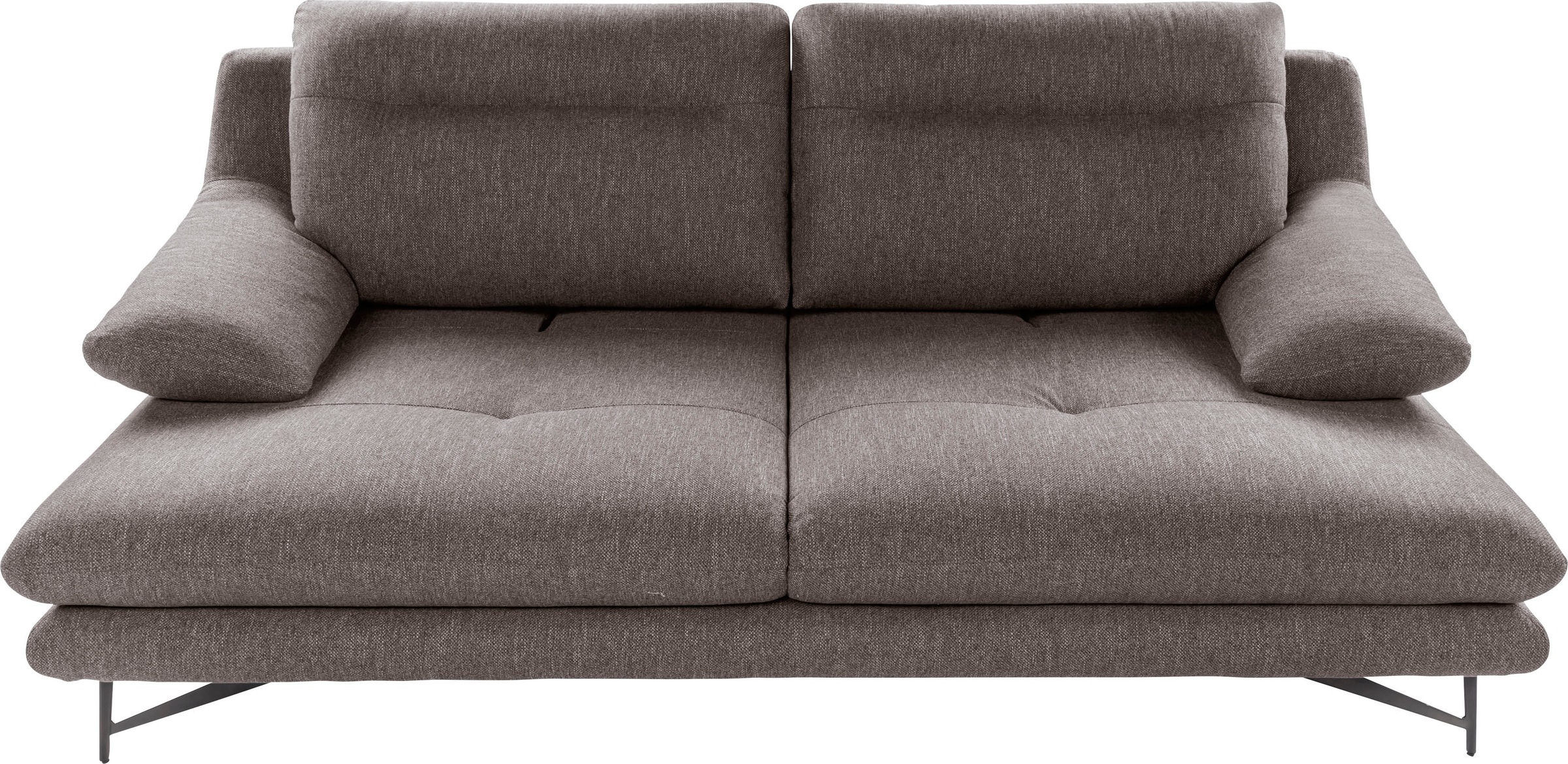 2-Sitzer CALIA ITALIA "Cezanne, italienisches Designsofa mit erstklassigem Sitzkomfort", grau (34 tortora), B:180cm H:90cm T:109cm, Sofas, wahlweise mit Sitztiefenverstellung 3