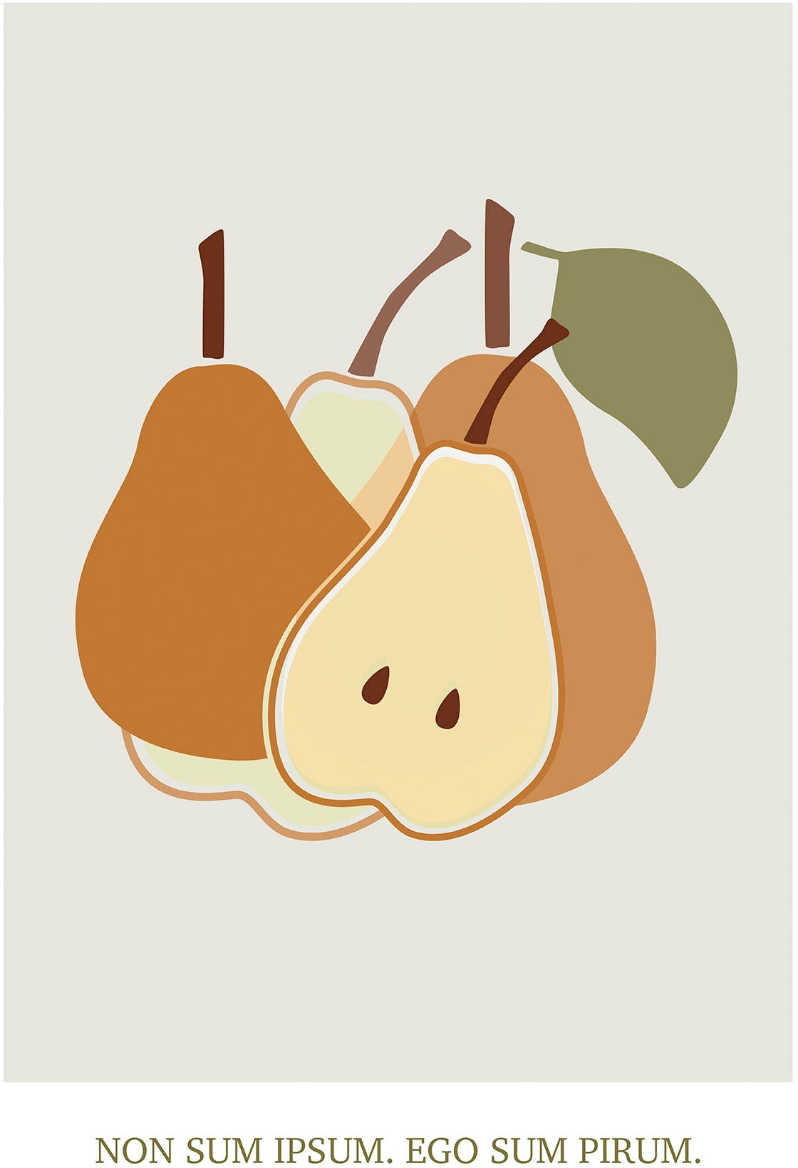Komar Bild "Cultivated Pears" Natur 1 Stk. tlg. Wandbild zur Dekoration - o günstig online kaufen