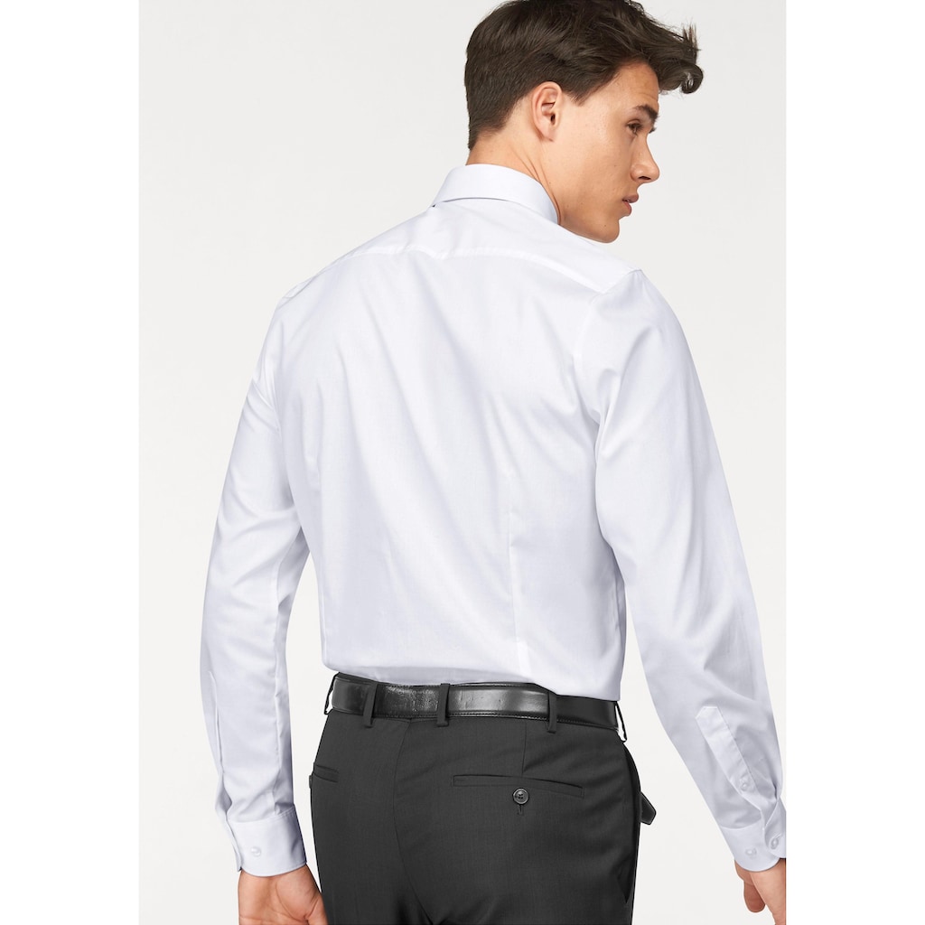 Bruno Banani Langarmhemd »Slim-fit«, Formbeständig durch Elastananteil