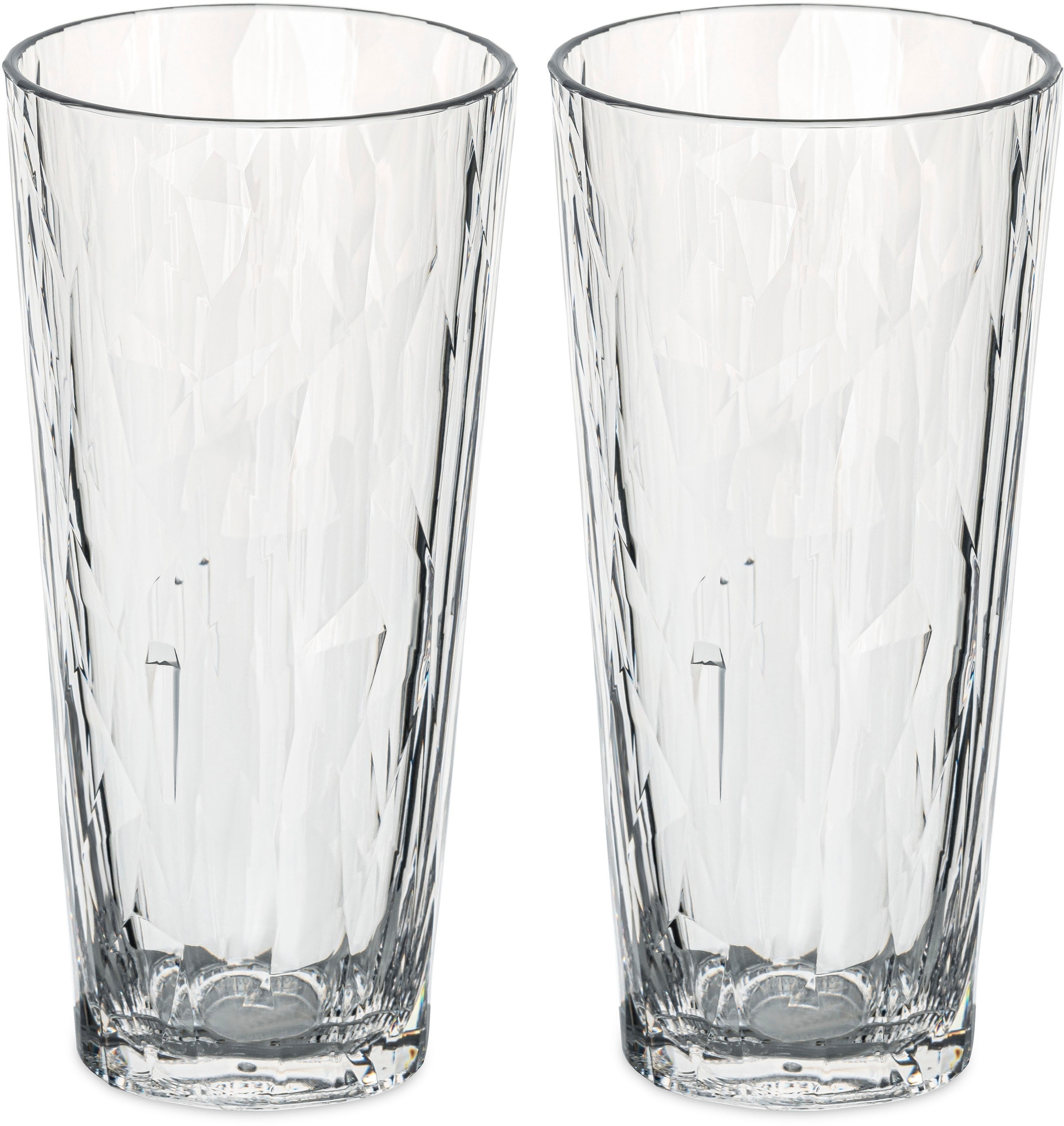 KOZIOL Longdrinkglas »Superglas CLUB No. 19«, (Set, 2 tlg.), spülmaschinengeeignet, melaminfrei, 250 ml, 2-teilig