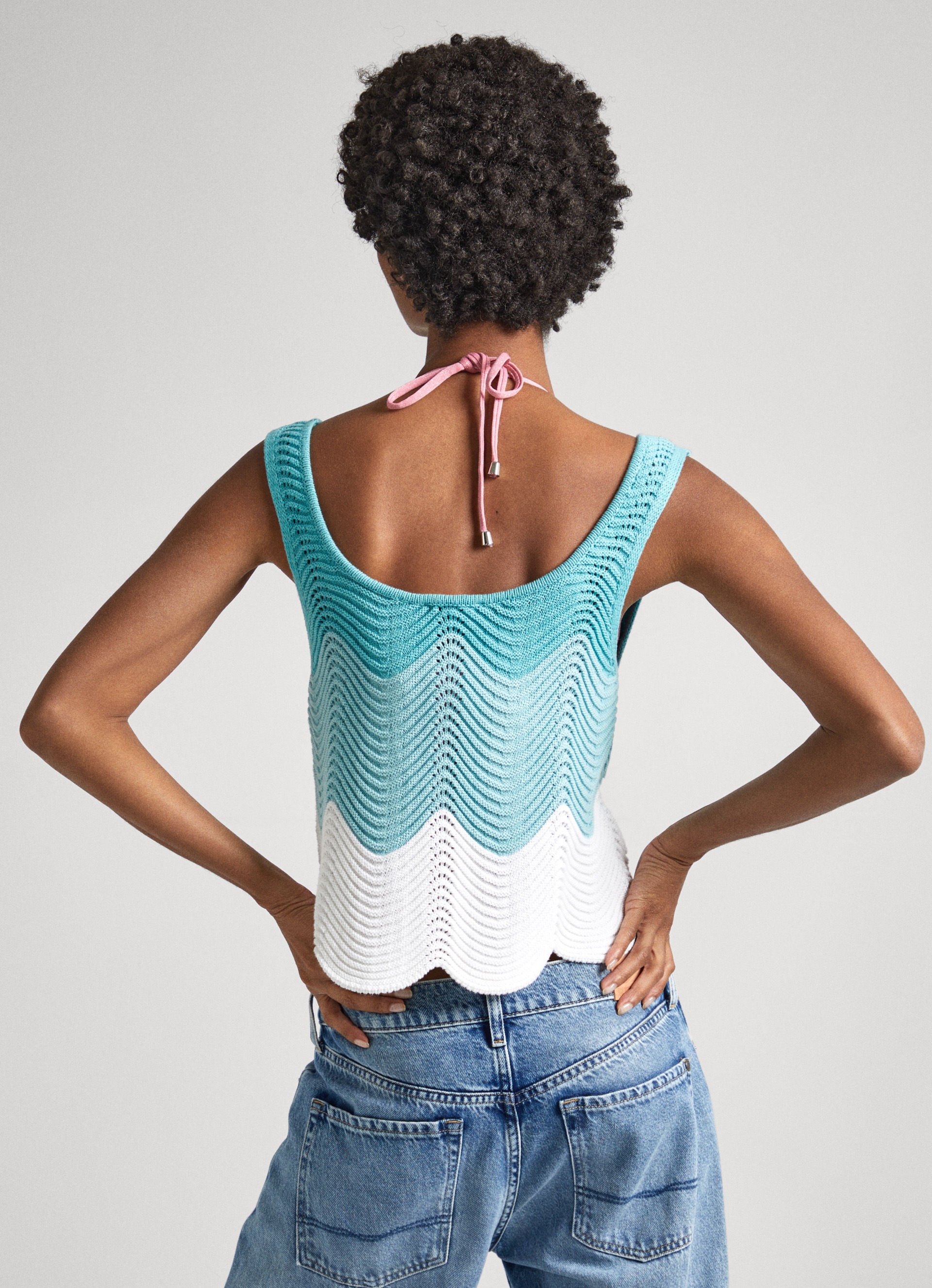 Pepe Jeans Stricktop "GALEA" mit Wellensaum günstig online kaufen