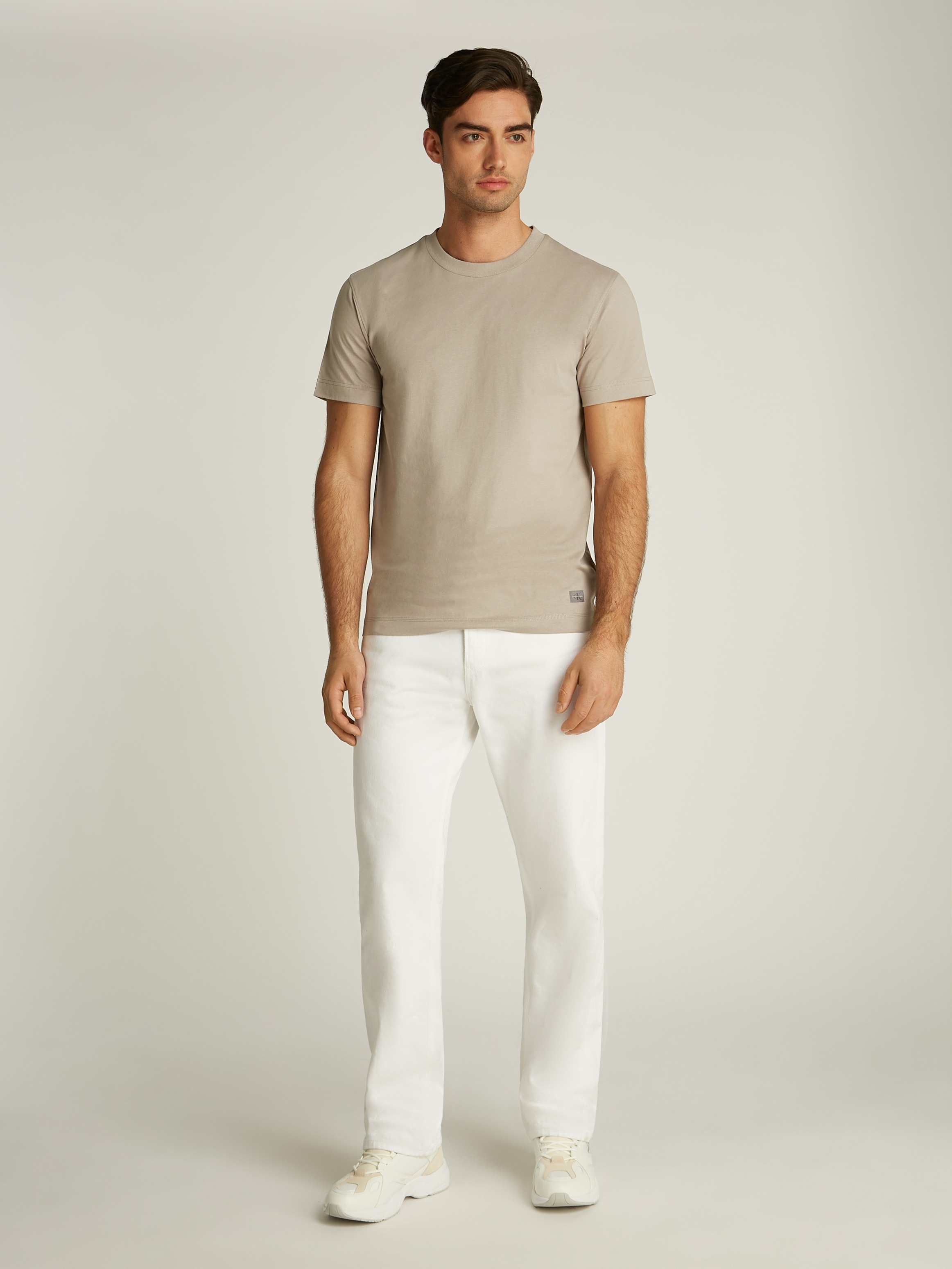 Calvin Klein Jeans »WOVEN LABEL REGULAR TEE« Logostickerei
