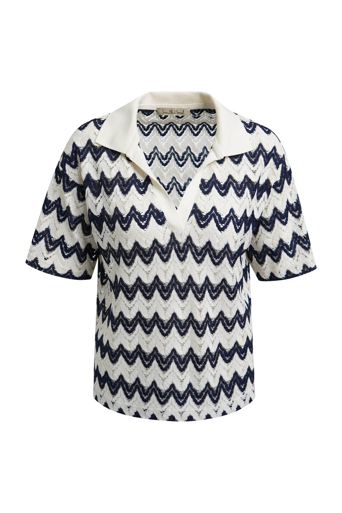 Smith & Soul Poloshirt mit V-Ausschnitt