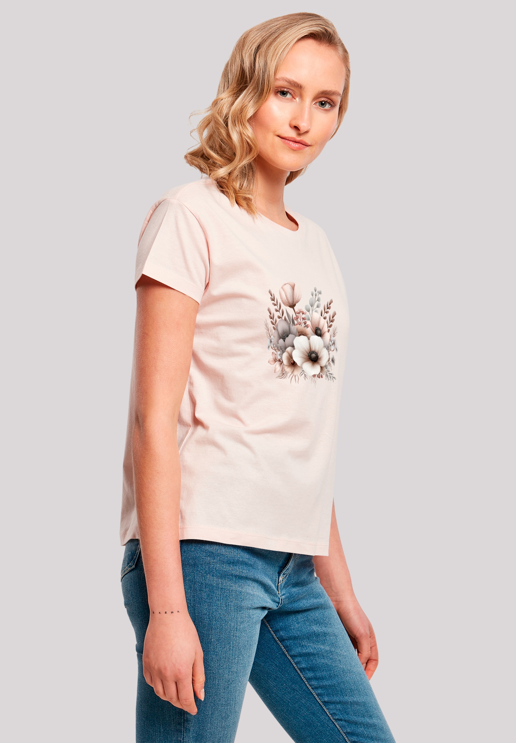 F4NT4STIC T-Shirt »Blumenstrauß Boho«, Premium Qualität