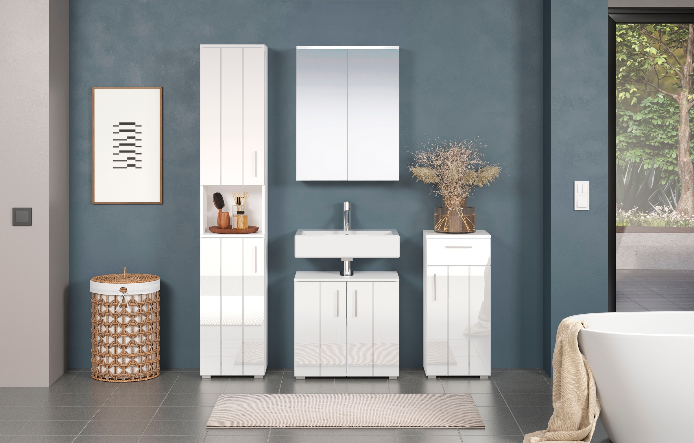 welltime Badezimmer-Set "Prag" Set, 4 Stk. tlg. günstig online kaufen