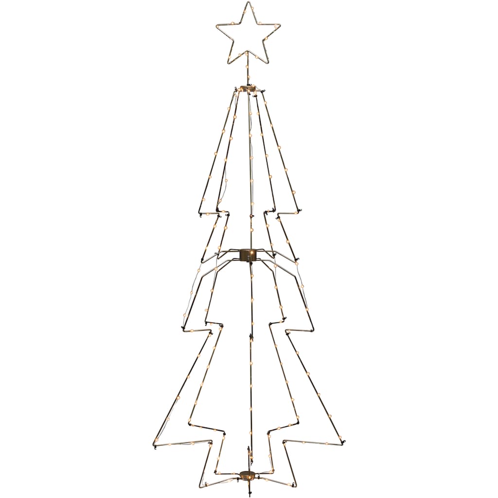 KONSTSMIDE LED Baum »LED Metallweihnachtsbaum mit Top-Stern, 140 bernsteinfarbene Dioden«