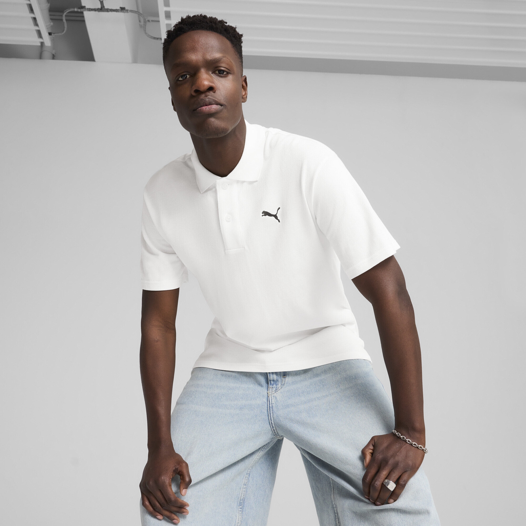 PUMA Poloshirt »WARDROBE ESS Relaxed Pique-Poloshirt Herren«