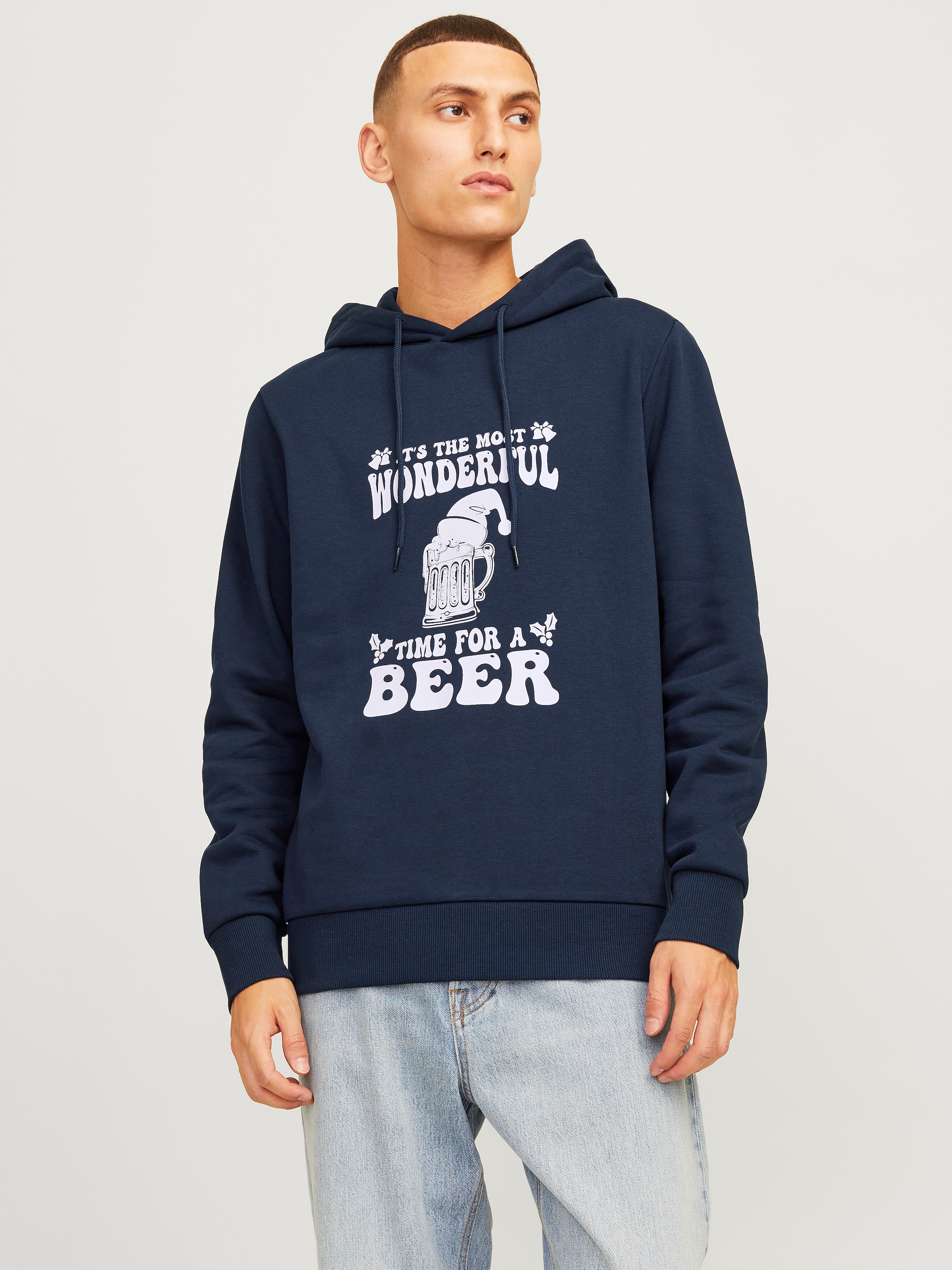 Kapuzensweatshirt »JJXMAS ONE COLOR FUNNY SWEAT HOOD«