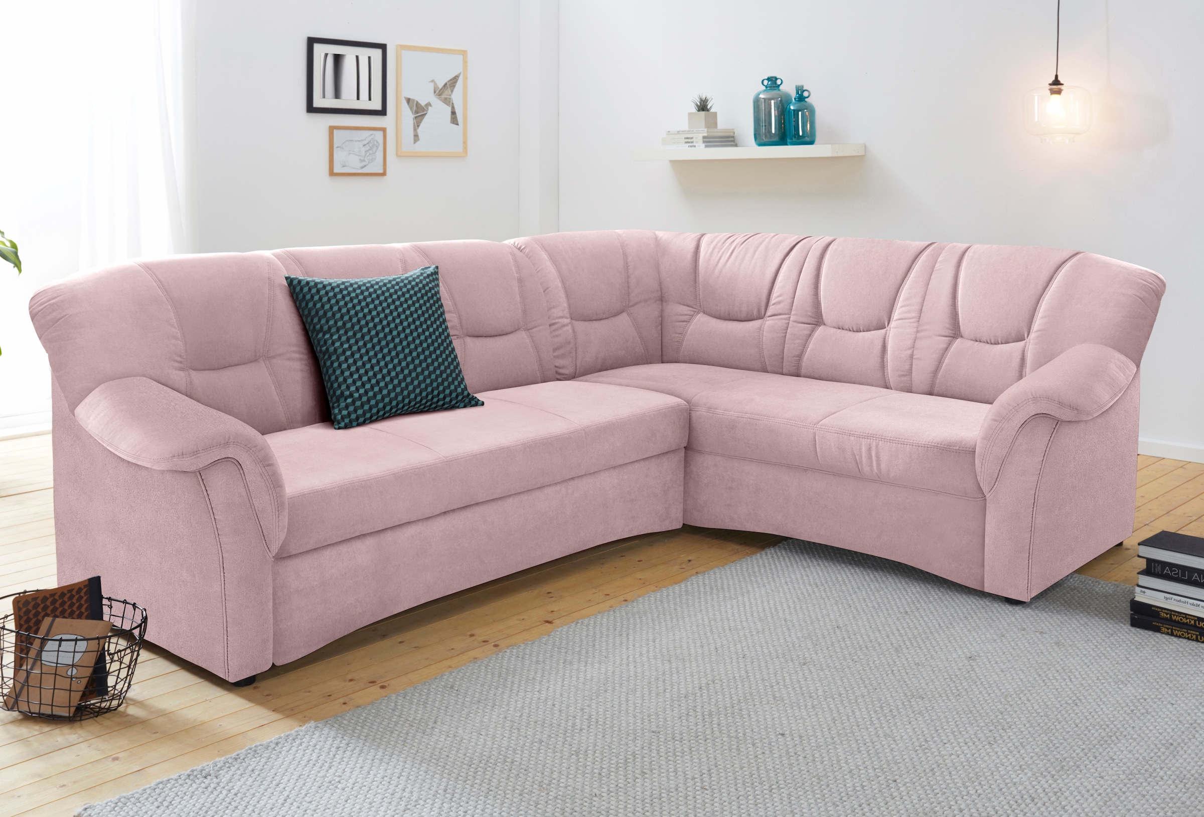 DOMO collection Ecksofa "Sarafina zeitlos und komfortabel, optional mit Fed günstig online kaufen
