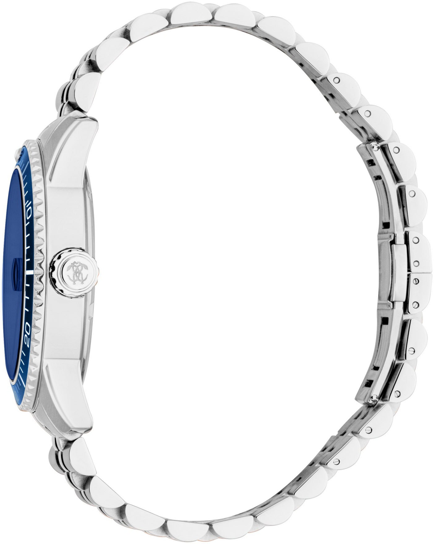 roberto cavalli Quarzuhr »Uomo Trend II«, Armbanduhr, Herrenuhr, Edelstahlarmband, analog, Tag