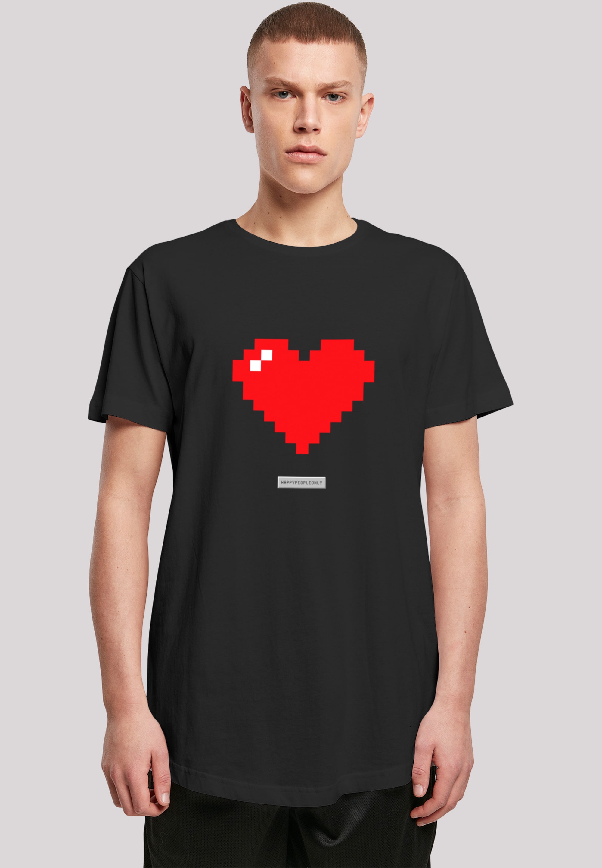 F4NT4STIC T-Shirt "Pixel Herz Good Vibes Happy People", Print günstig online kaufen