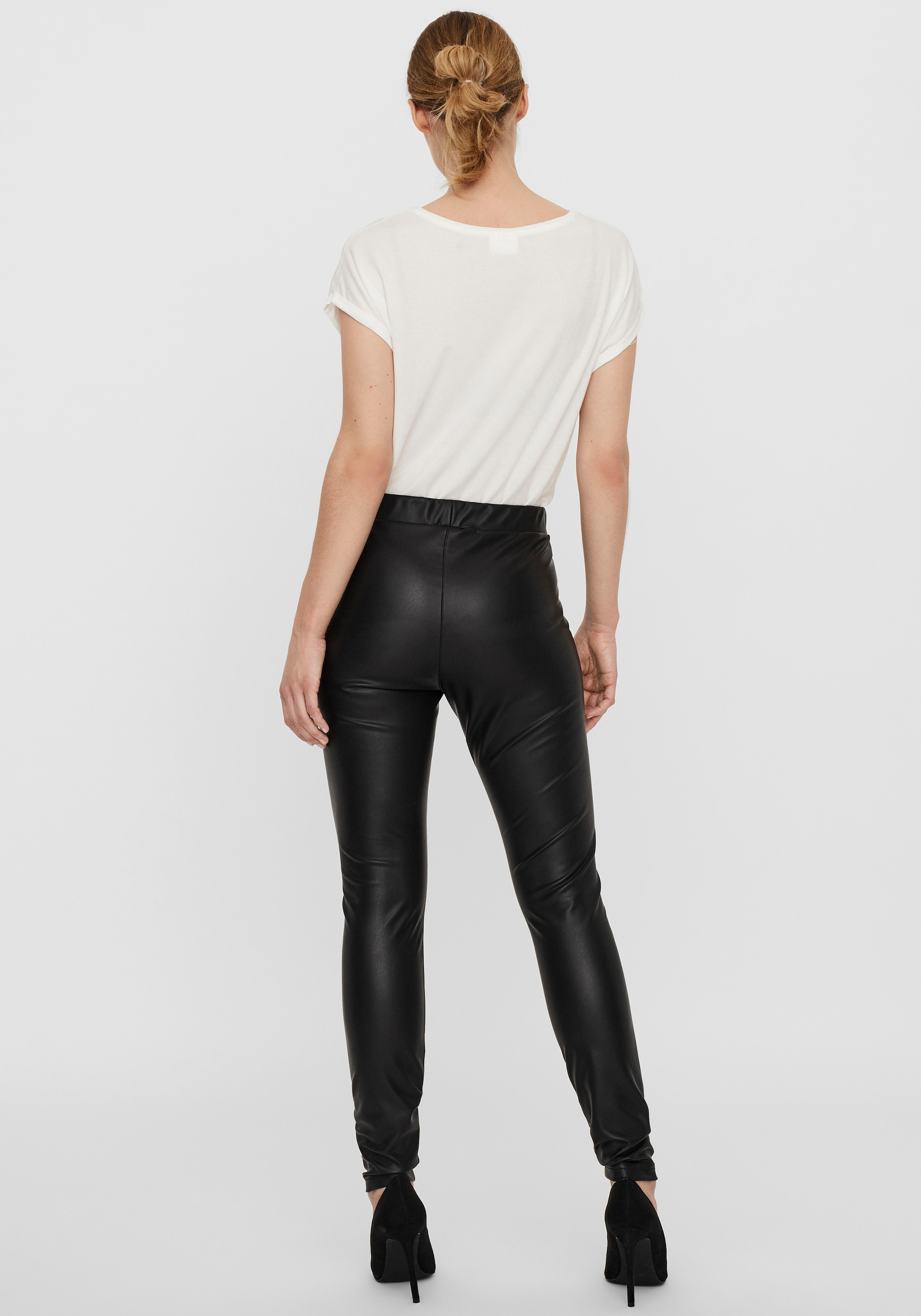 Vero Moda Lederimitathose "VMGANA MR PL LEGGING" günstig online kaufen