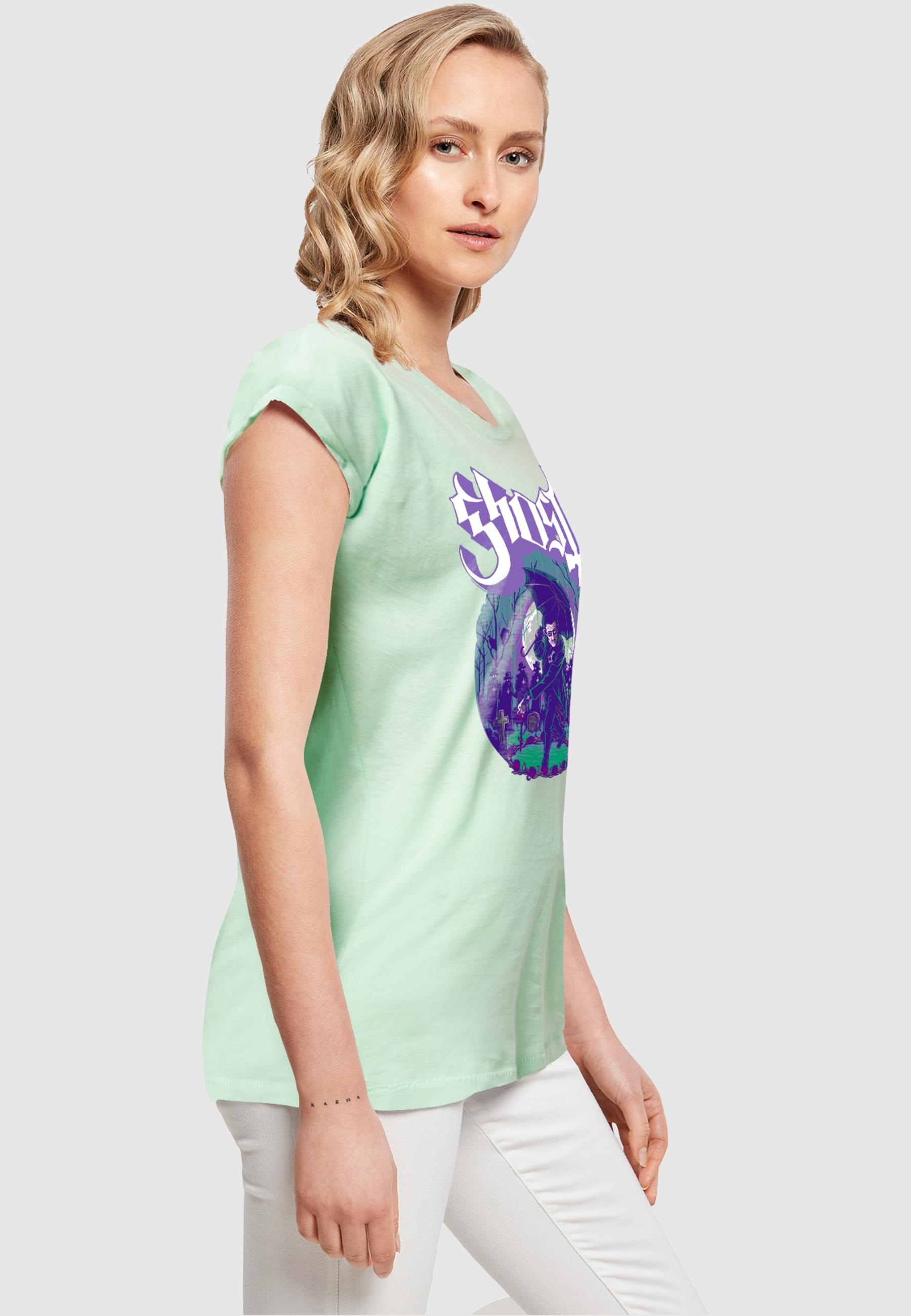 Merchcode T-Shirt »Merchcode Damen Ladies Ghost - Pastel Ashes T-Shirt«, (1 tlg.)