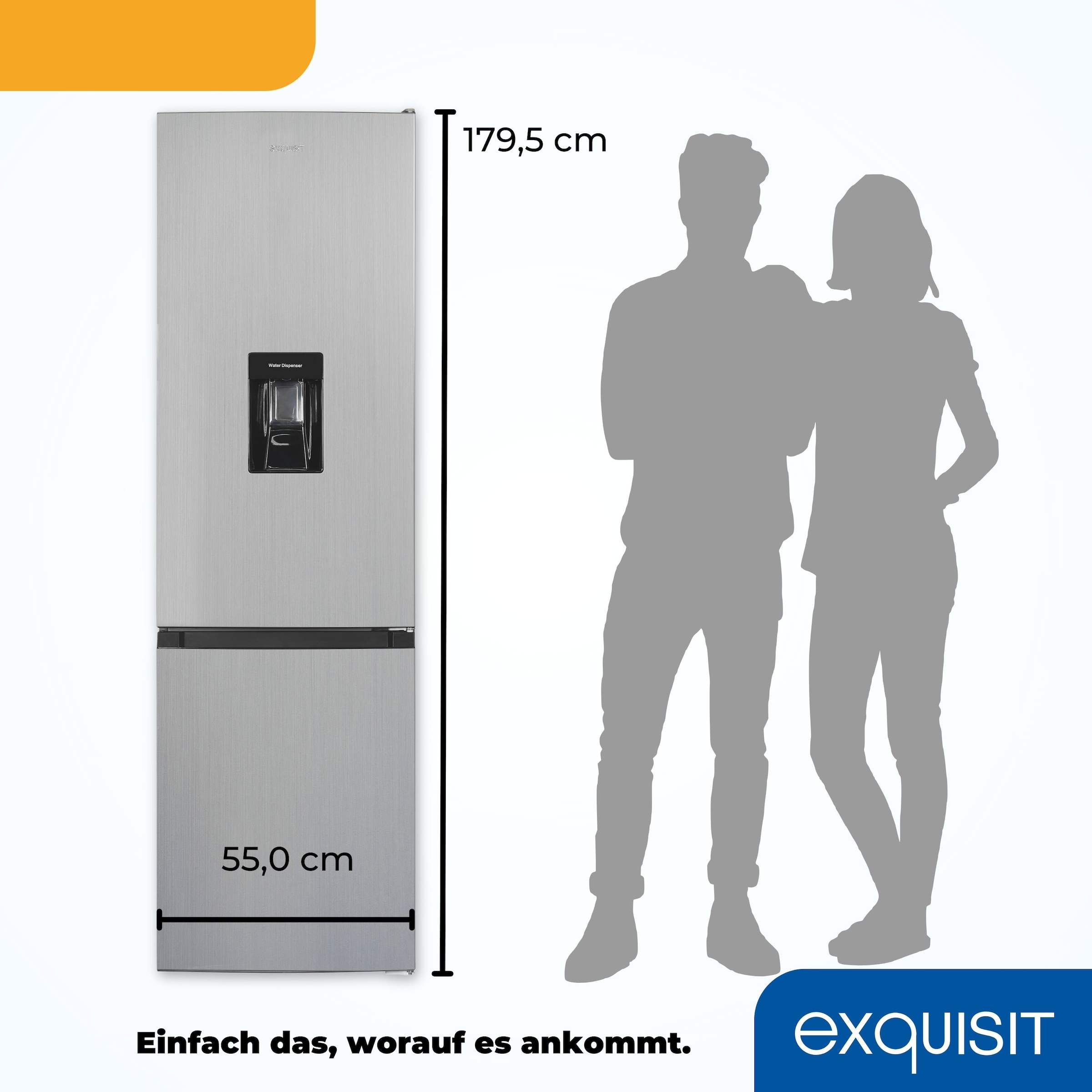 exquisit Kühl-/Gefrierkombination »KGC265-70-WS-040E inoxlook«