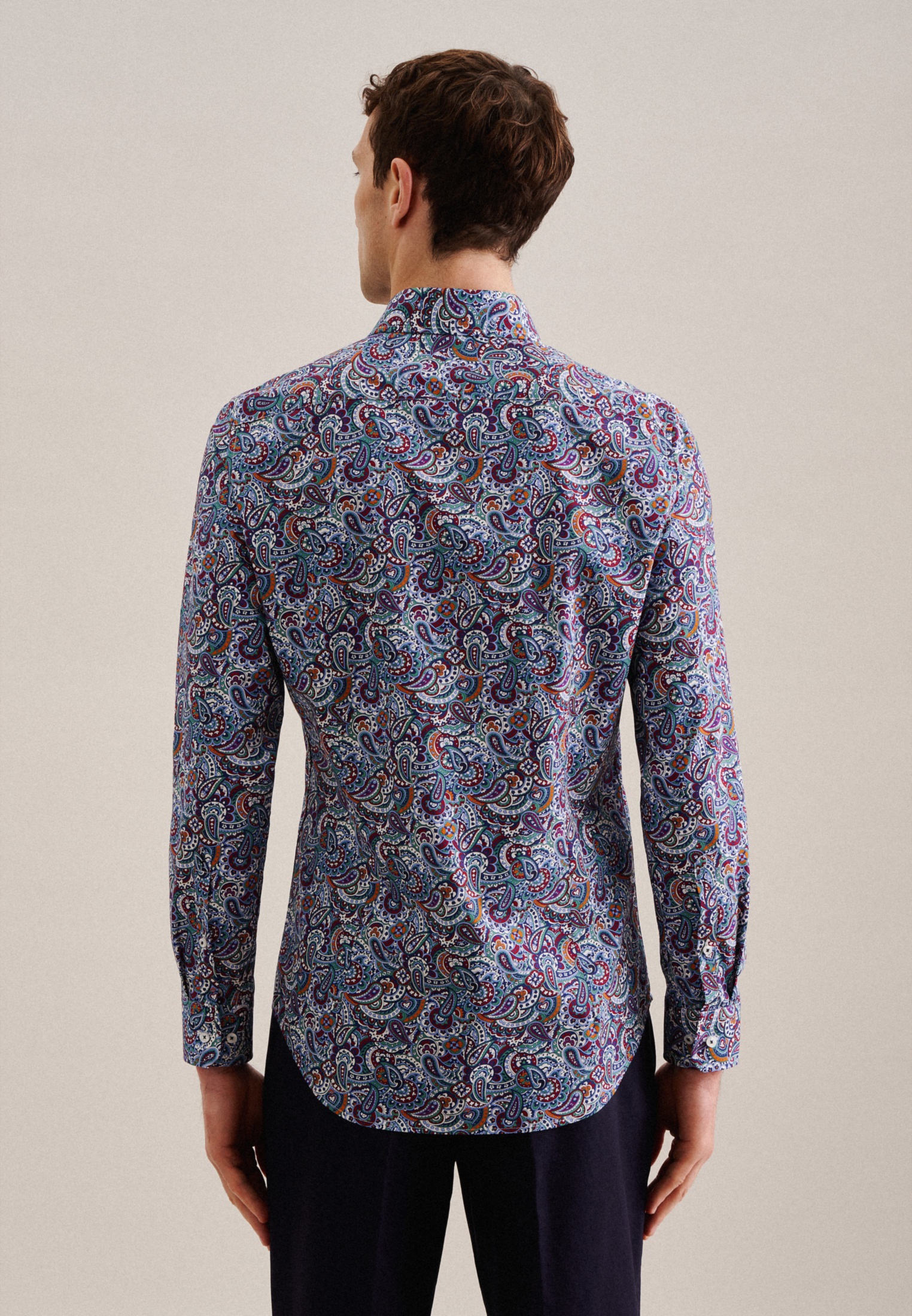 seidensticker Businesshemd "Slim", Slim Langarm Kentkragen Paisley günstig online kaufen