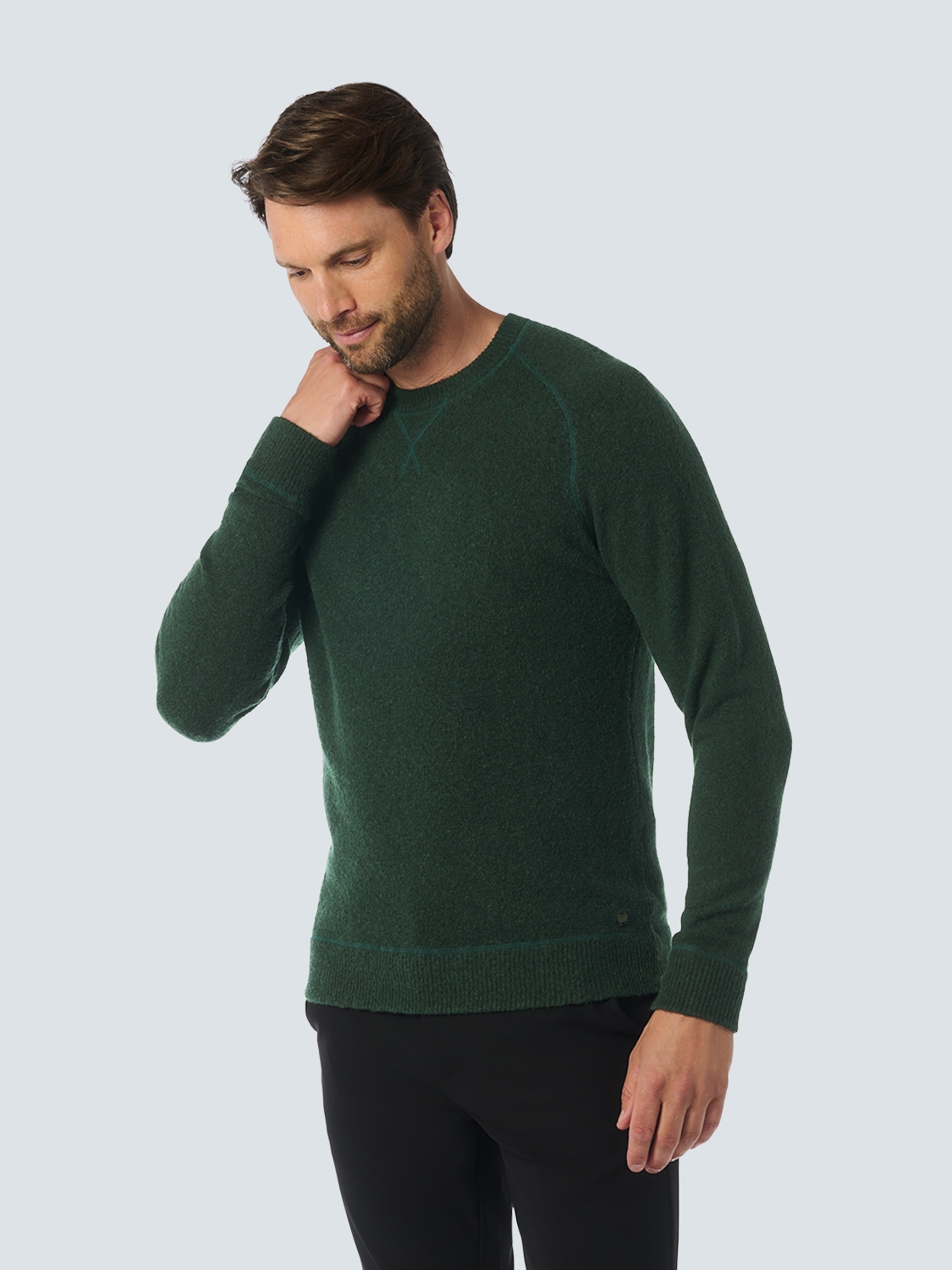 NO EXCESS Rundhalspullover »No Excess Soft-Touch-Pullover mit Wolle«
