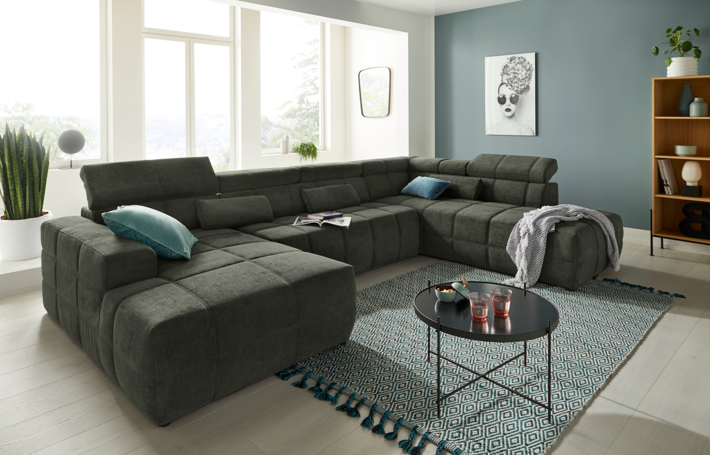 DOMO collection Wohnlandschaft "Brandon, whlw. mit Sitztiefenverstellung, w günstig online kaufen