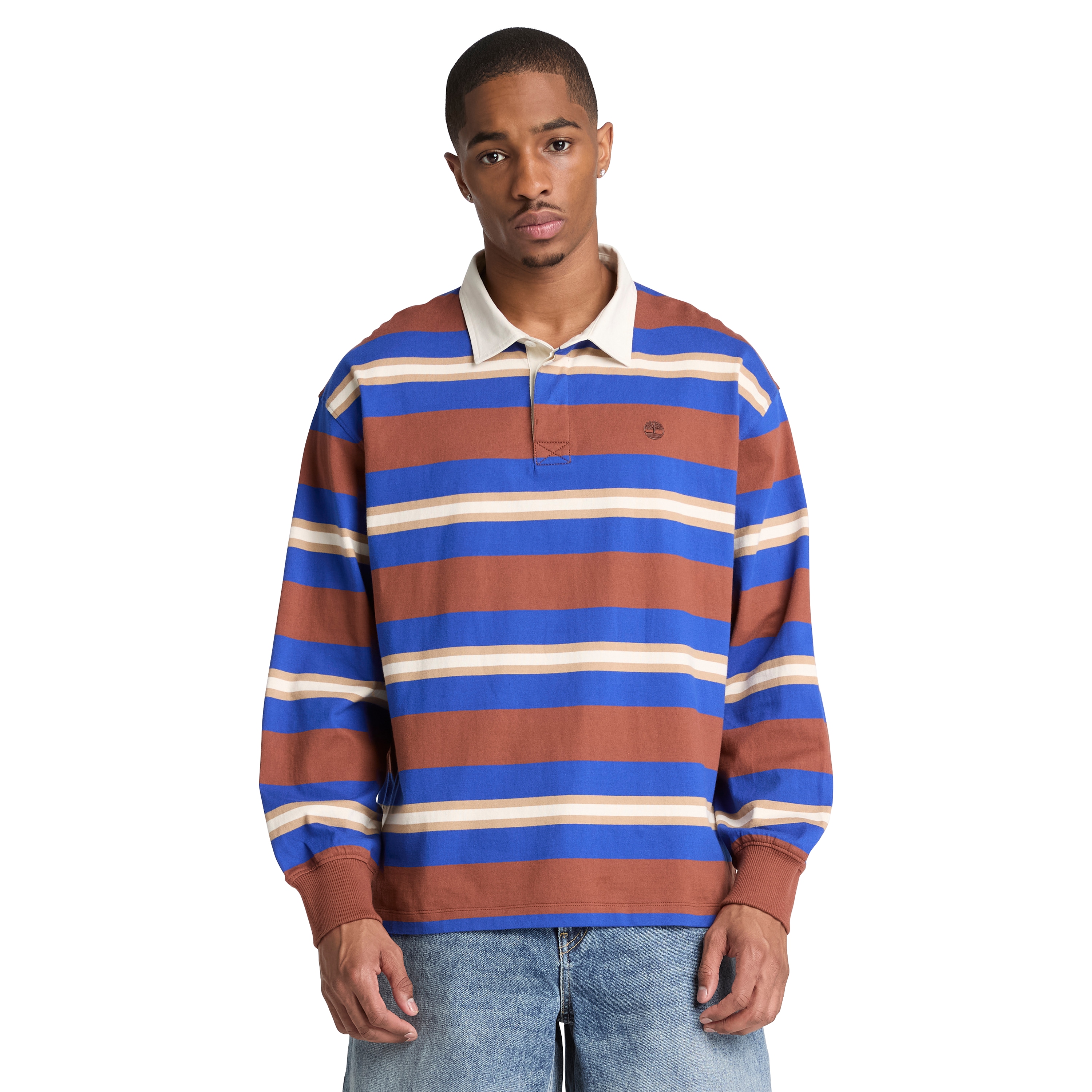 Timberland Langarm-Poloshirt "LS Rugby Polo" mit langem Arm, aus Baumwolle, auch in großen Größen