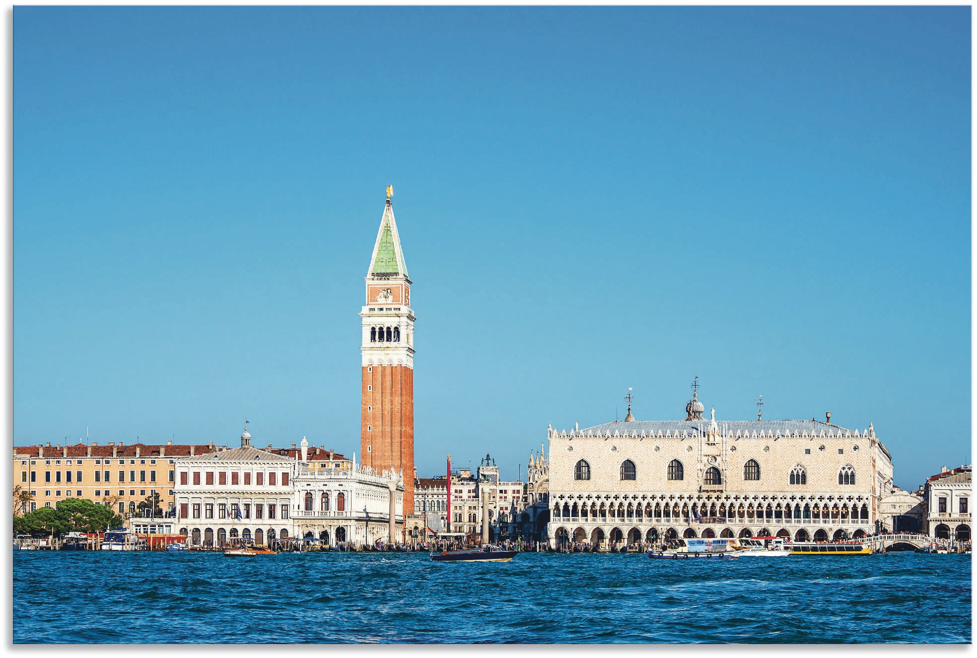 Artland Wandbild »Markusplatz mit Dogenpalast Venedig«, Venedig, (1 St.), als Alubild, Leinwandbild, Wandaufkleber oder Poster in versch. Größen