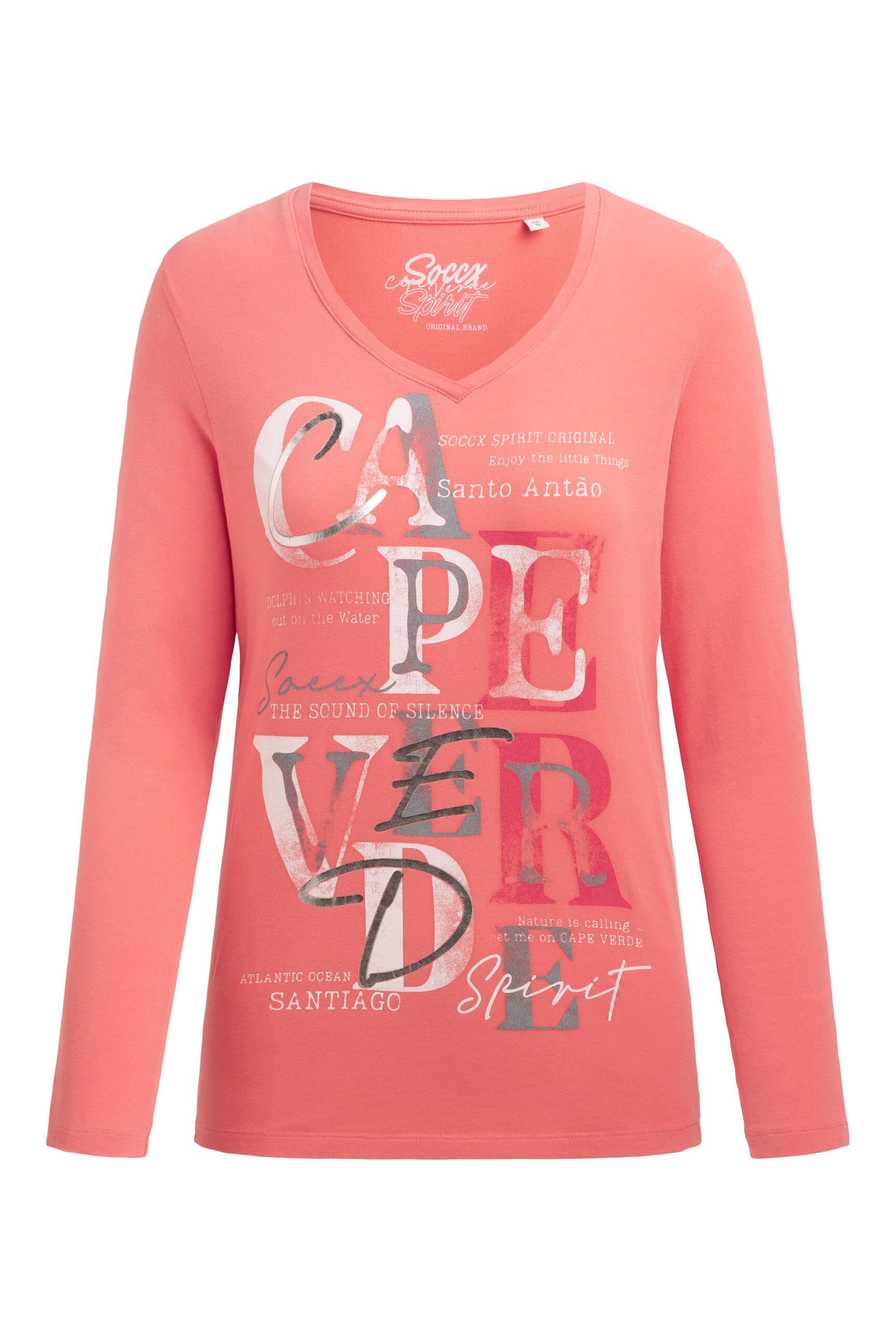 SOCCX V-Shirt mit Baumwolle günstig online kaufen