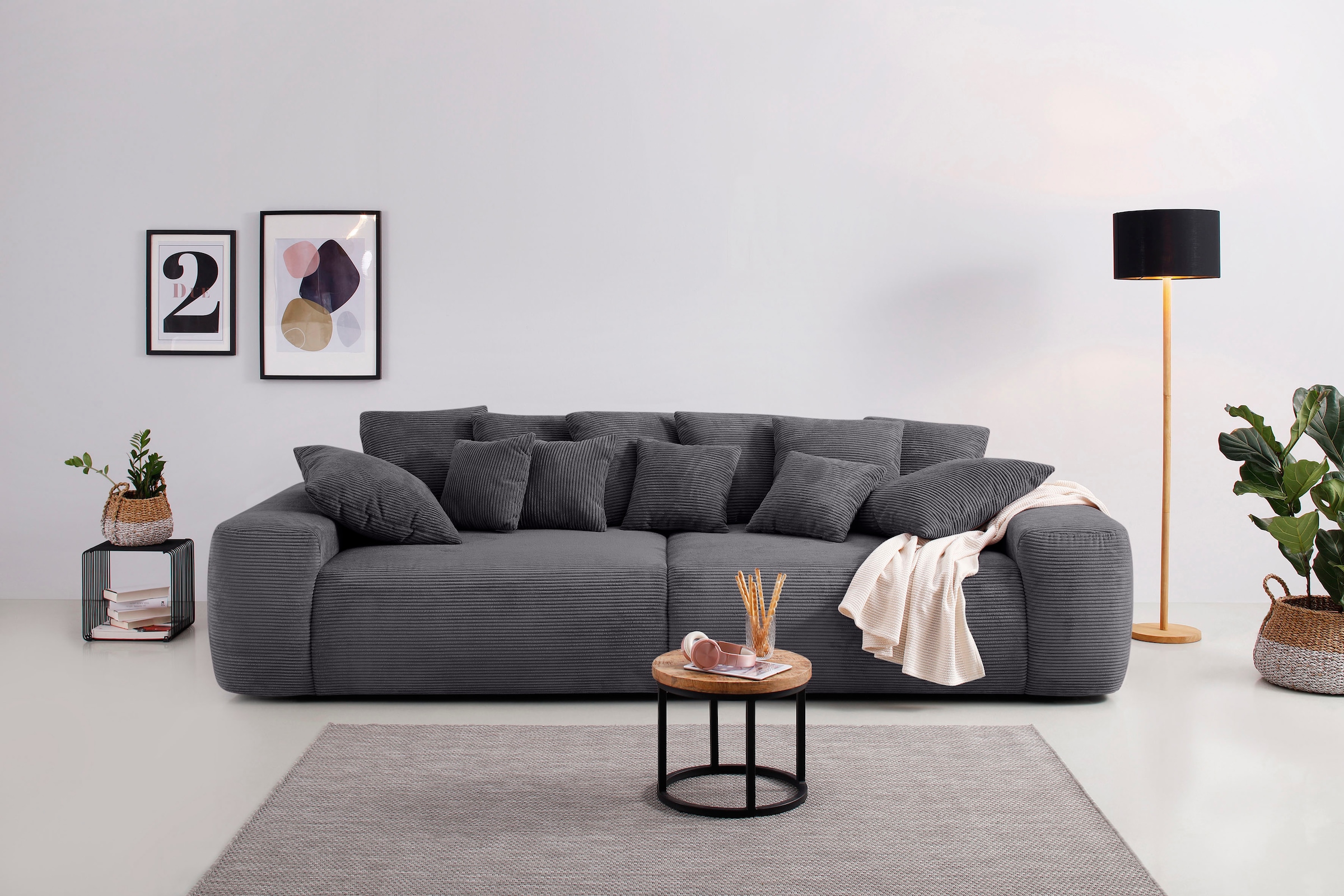 Home affaire Big-Sofa "Sundance II", Dauerschläfer mit Hygiene-Topper bis 140 kg belastbar